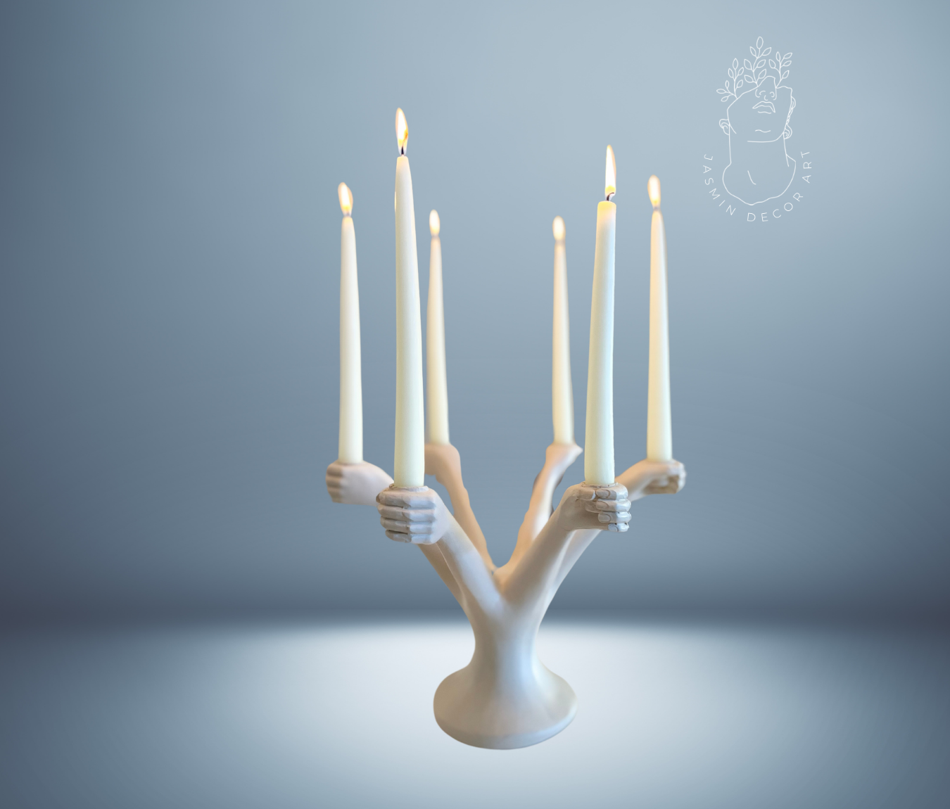 Beautiful Nordic Candelabra, 6 Arm Large Candelabra