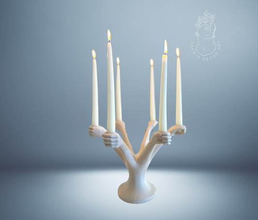 Beautiful Nordic Candelabra, 6 Arm Large Candelabra