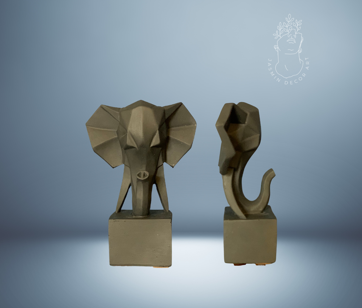 Elephant Statue, Animal Sculpture Bookend