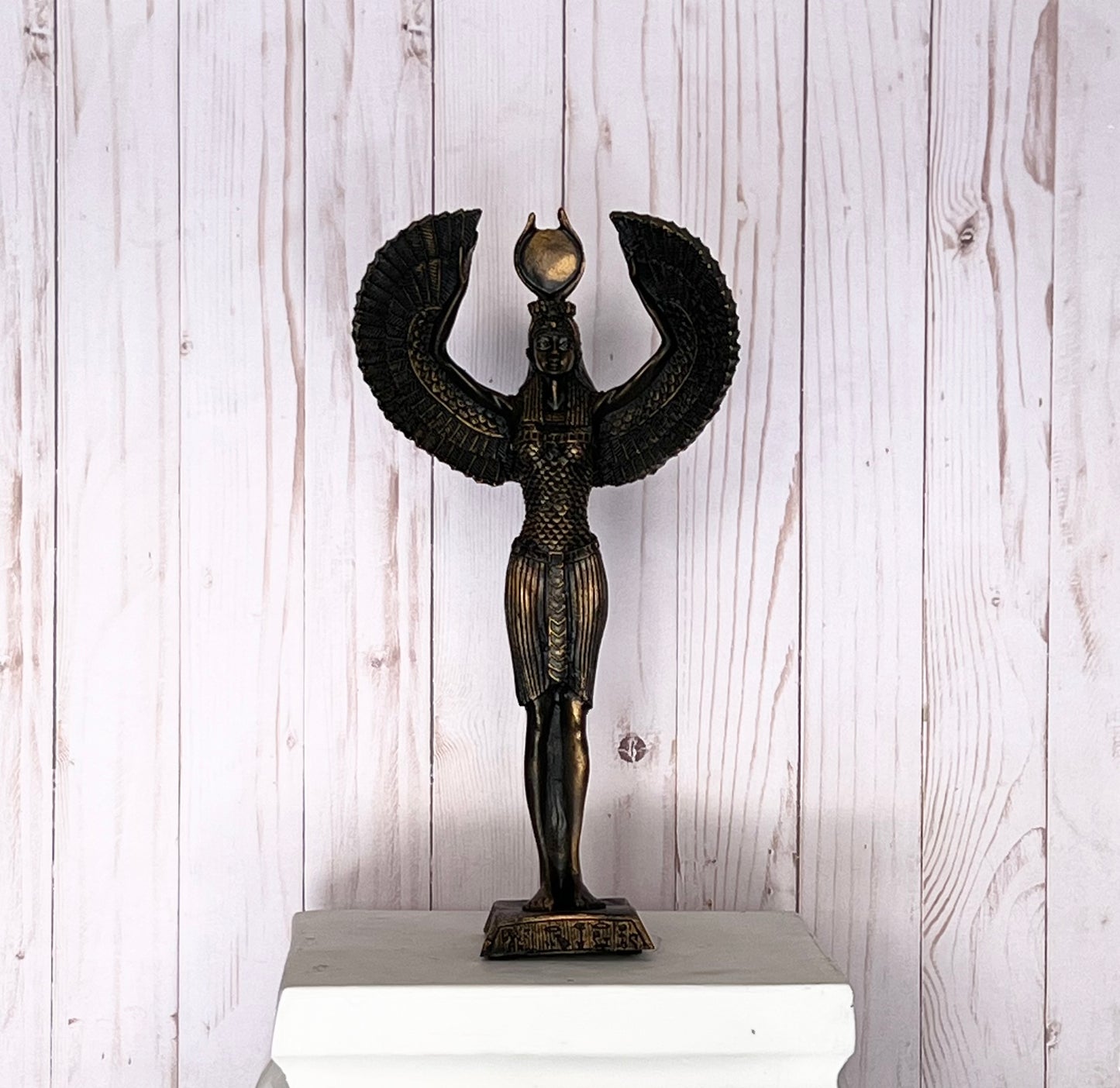 Egyptian Goddess Isis Statue - Hand Painted Figurine for Home Decor