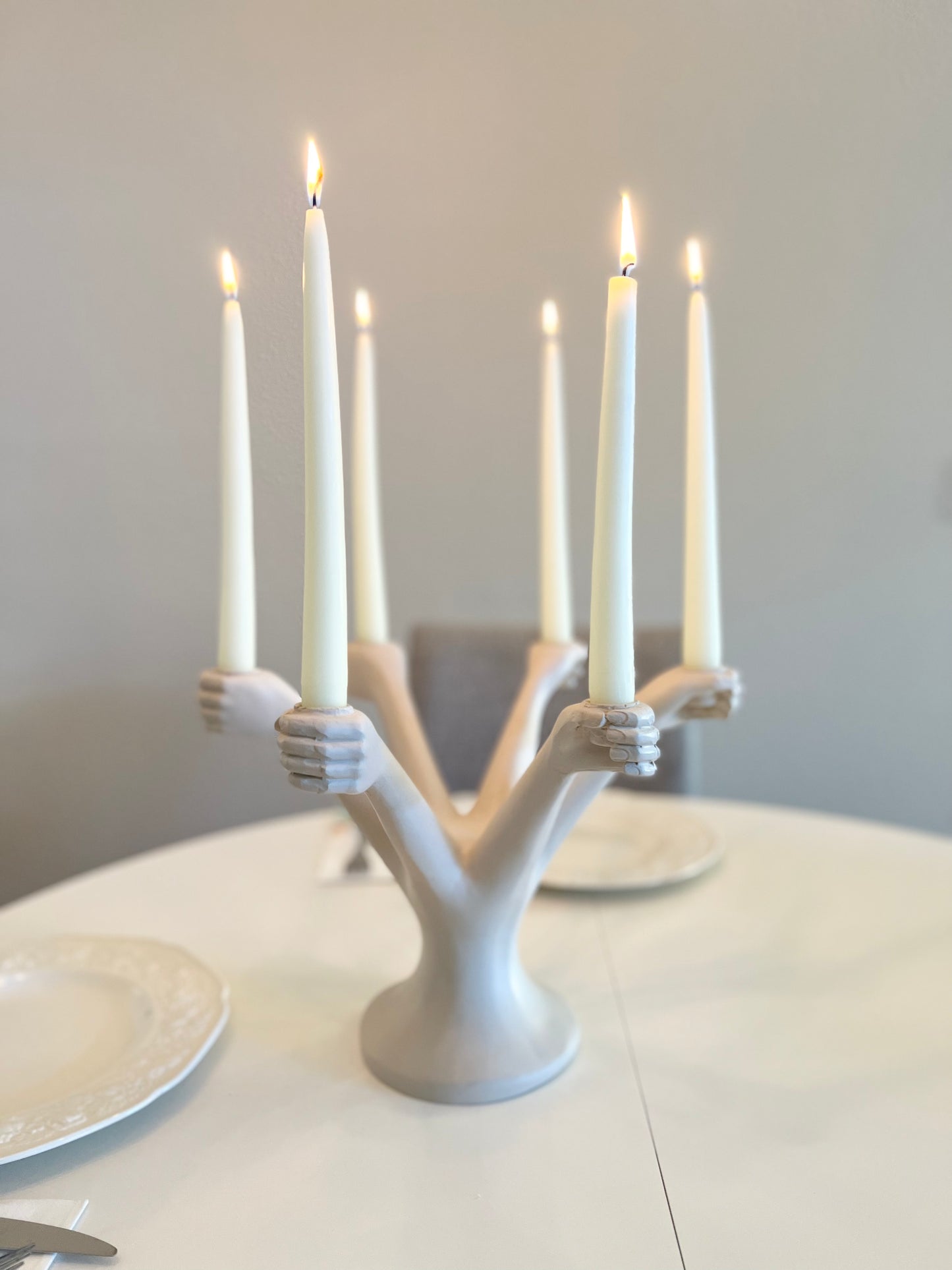 Beautiful Nordic Candelabra, 6 Arm Large Candelabra