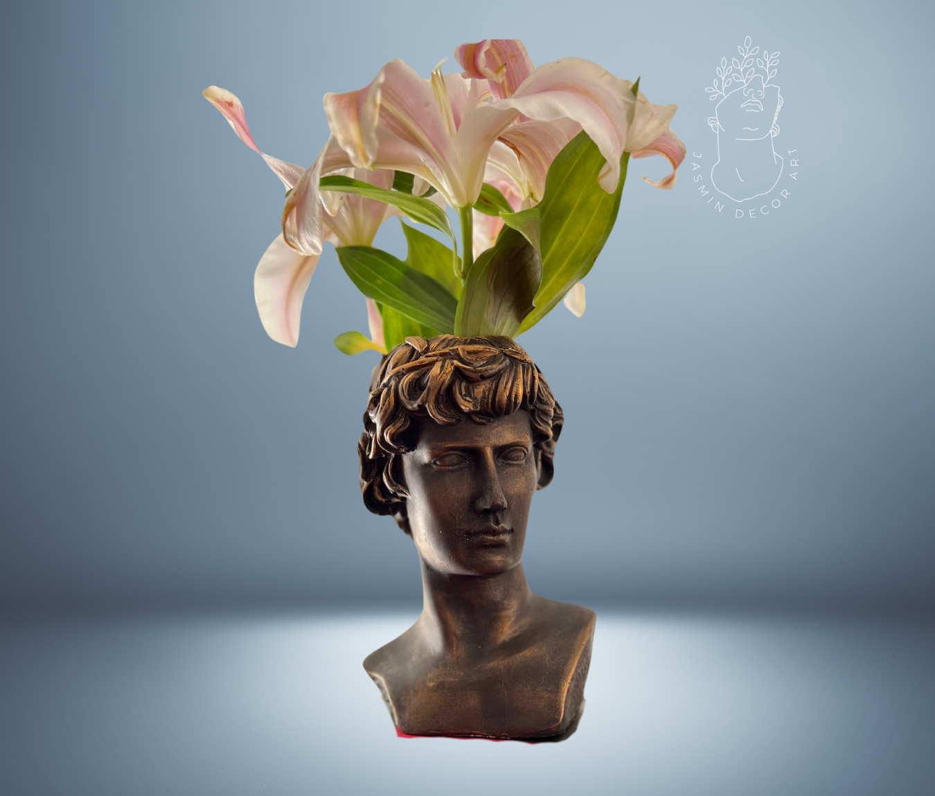 Greek Goddess Male Statue Head Planter