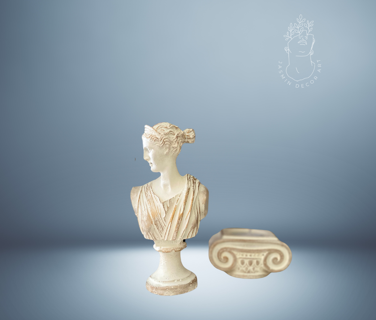 Diana Figurine and Ionic Candleholder (Set of 2)