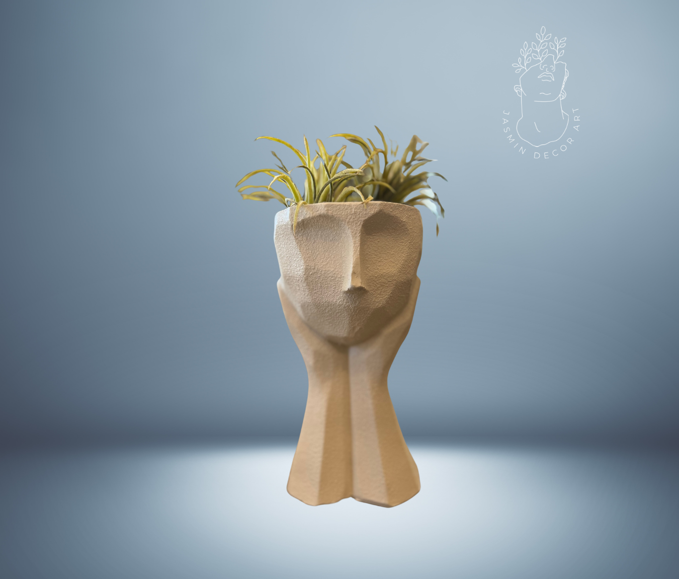 Geometric Design Face Planter, Set of 4