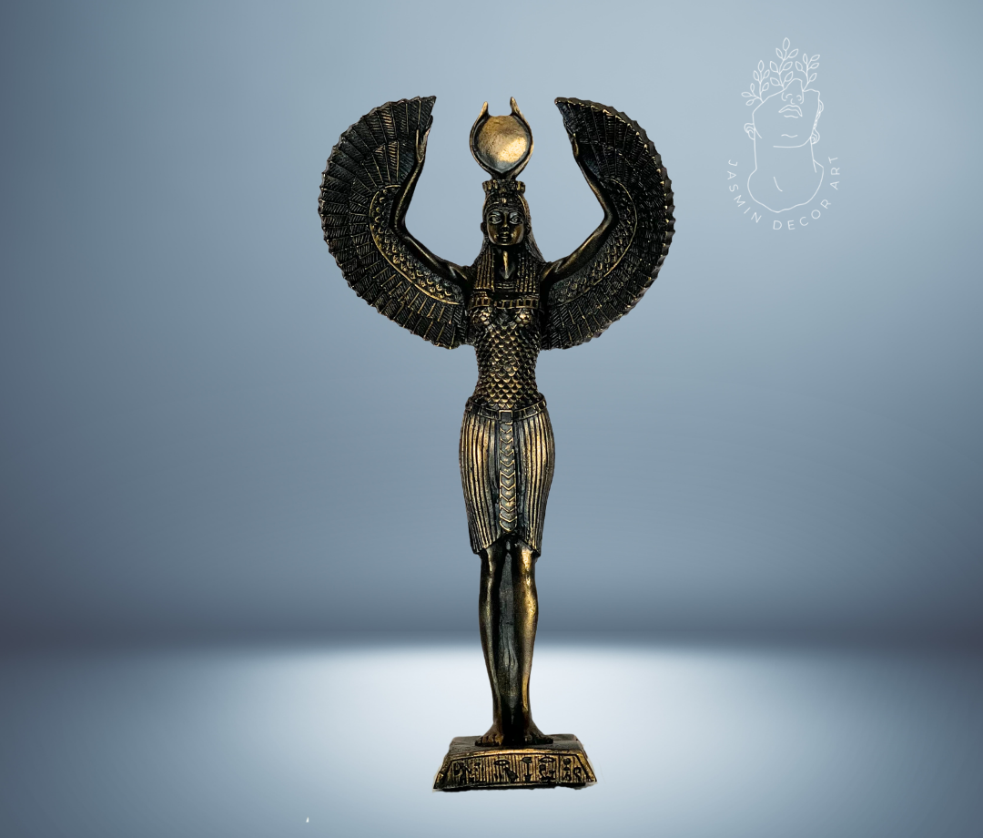 Egyptian Goddess Isis Statue - Hand Painted Figurine for Home Decor