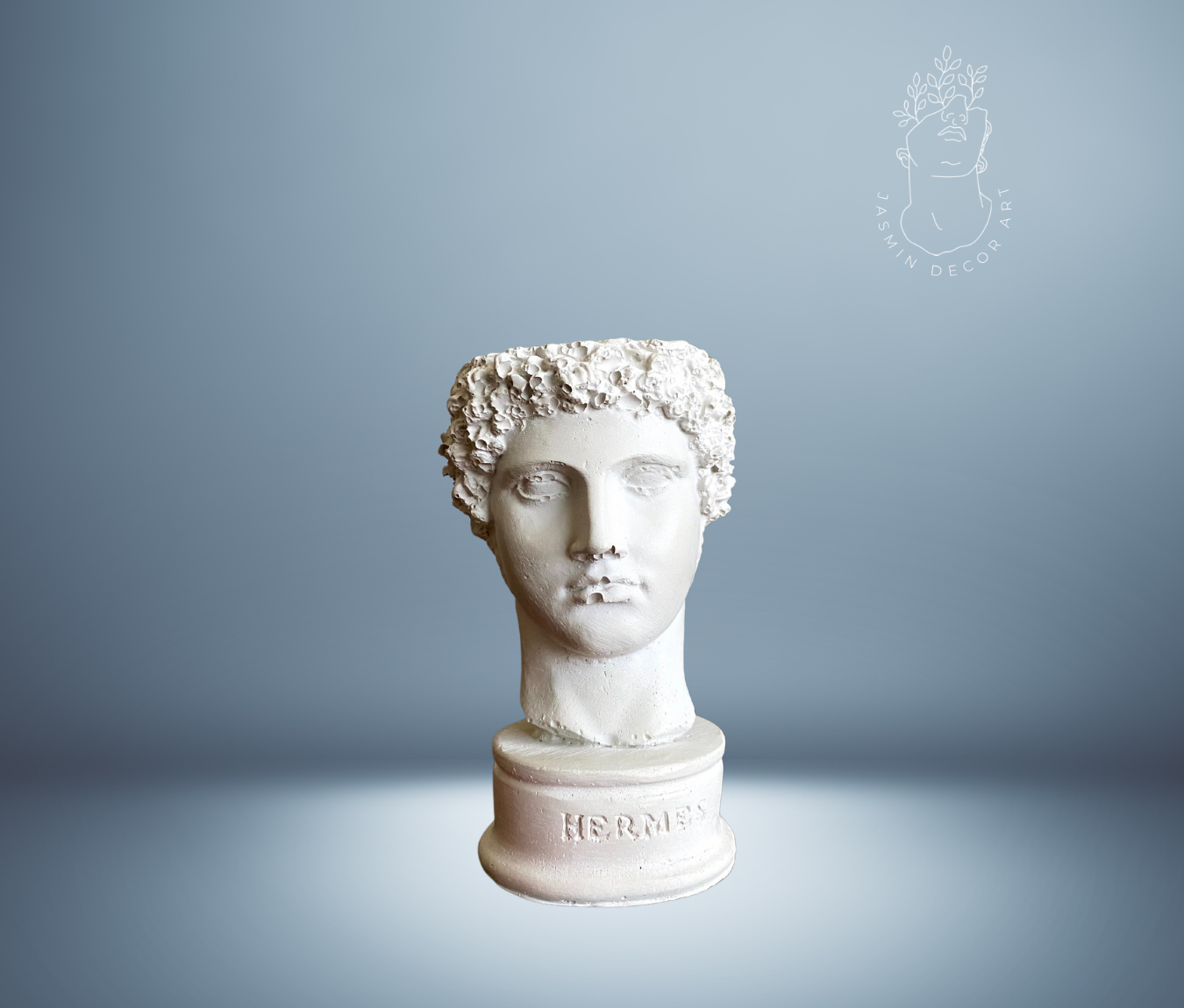 Greek Antic God Hermes Head Planter (Small)