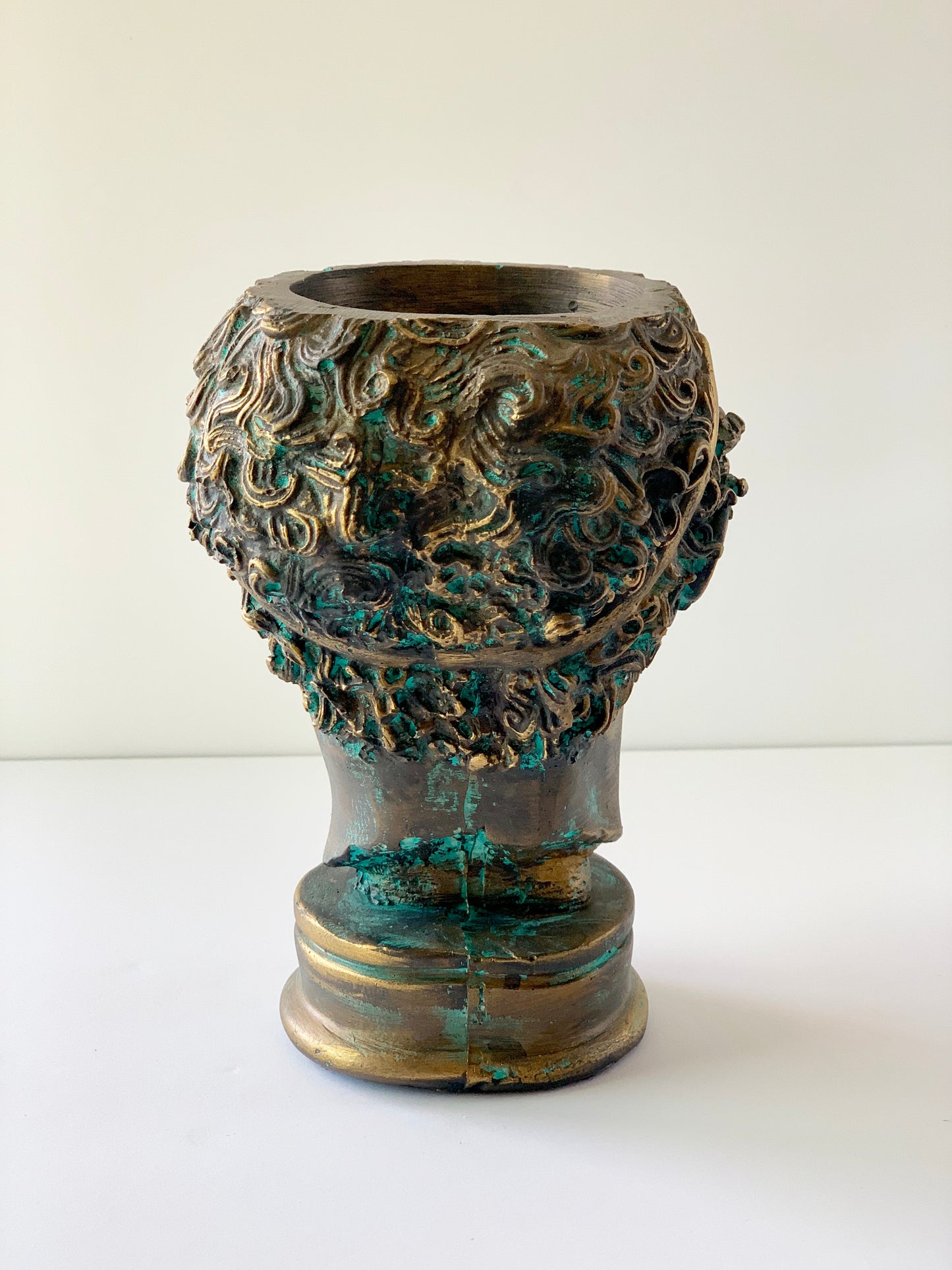 Antic God Hermes Head Statue Bust Planter