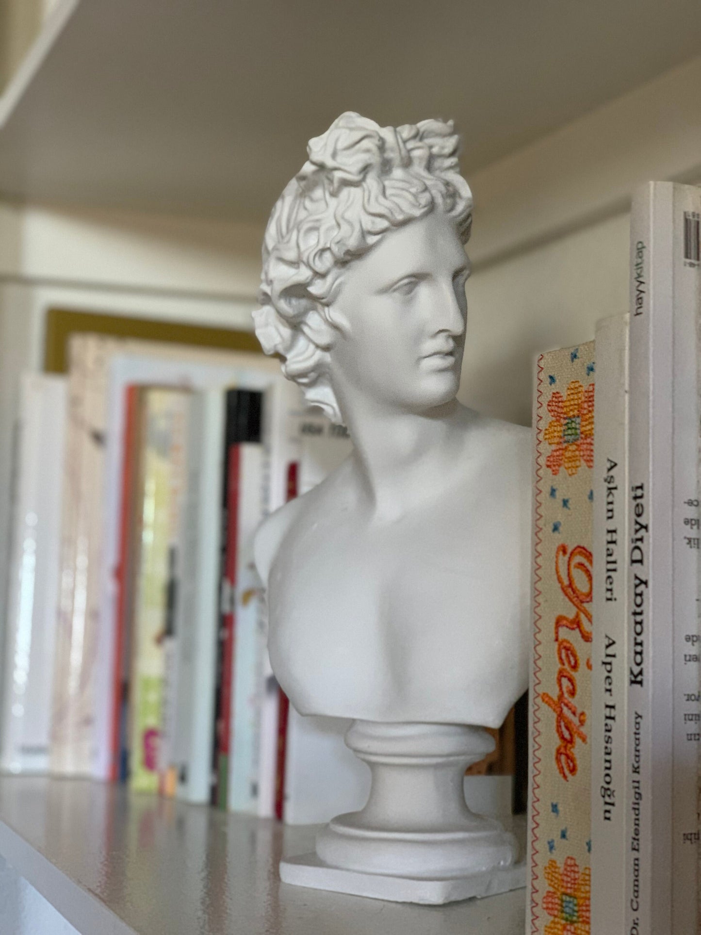 Apollo Bust Sculpture Greek Roman Mythology God Handmade Figurine Statue Mother's Day Gift