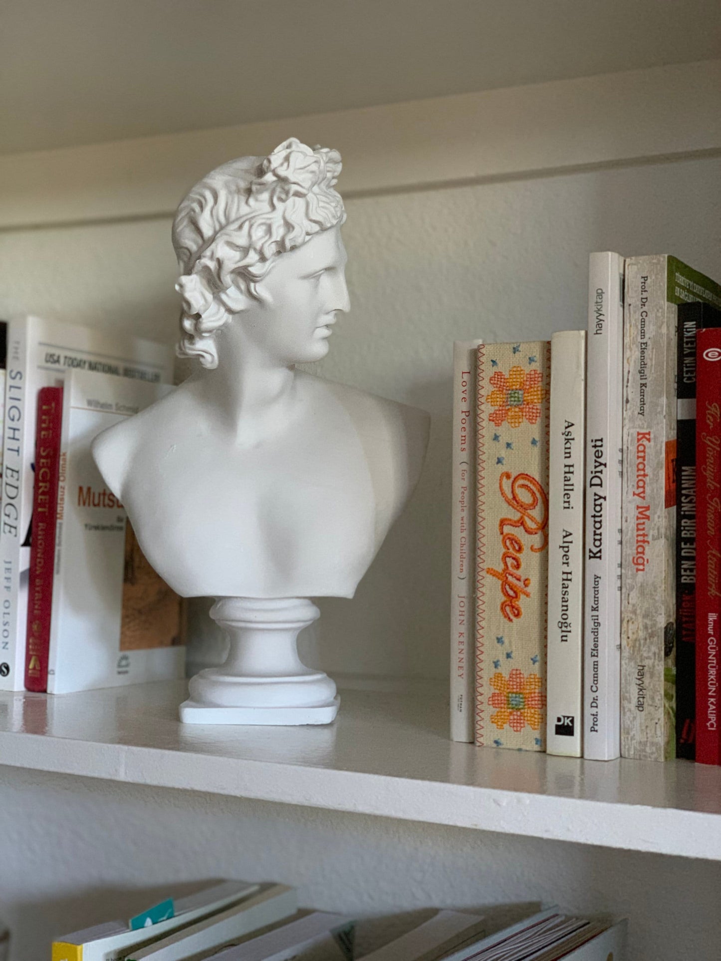 Apollo Bust Sculpture Greek Roman Mythology God Handmade Figurine Statue Mother's Day Gift