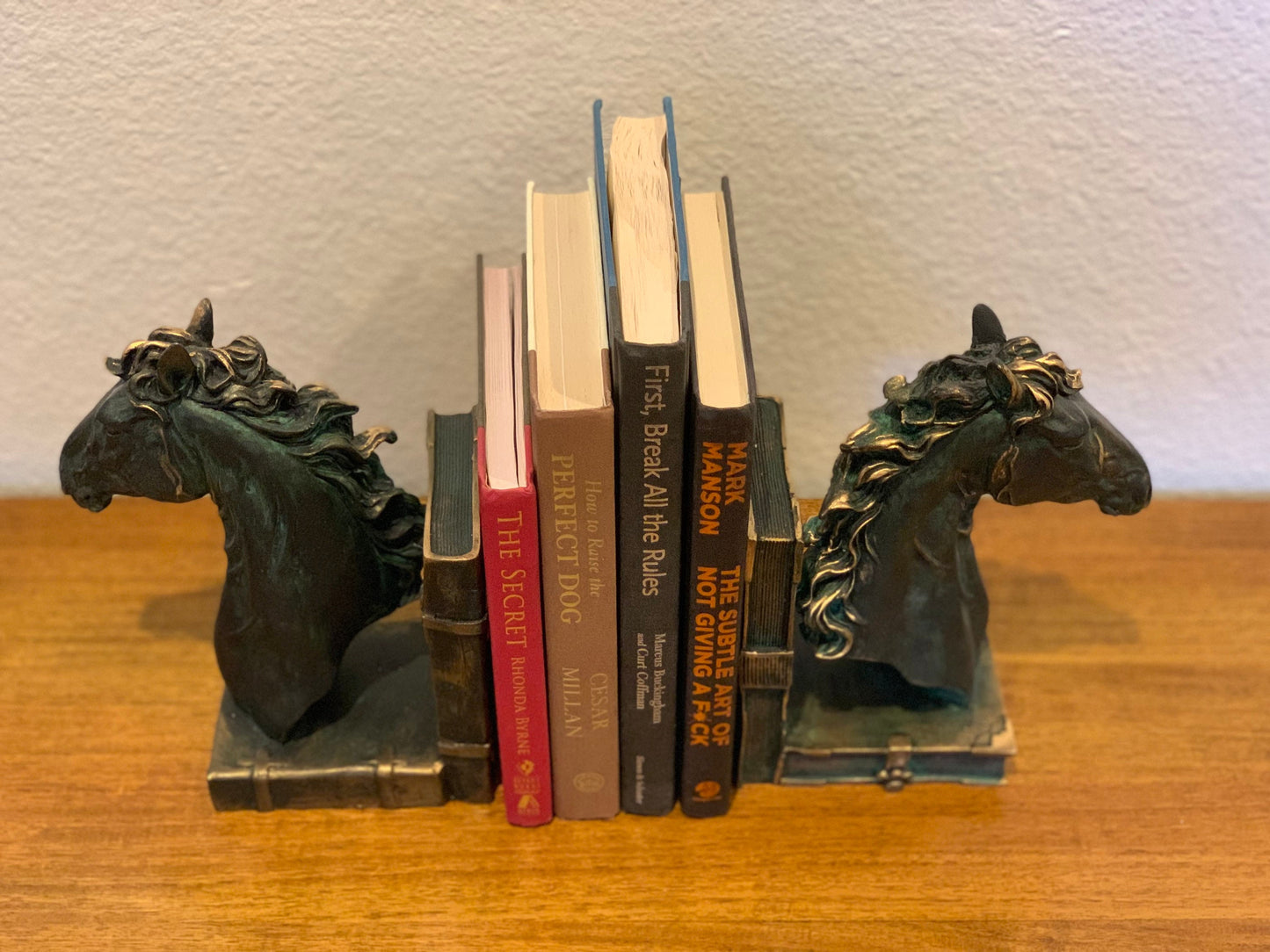 Animal Decor Bookends, Horse Figurines, Bookshelf, Home Office Desk Figurine, Book love gift, Bookcase Design Mother's Day Gift
