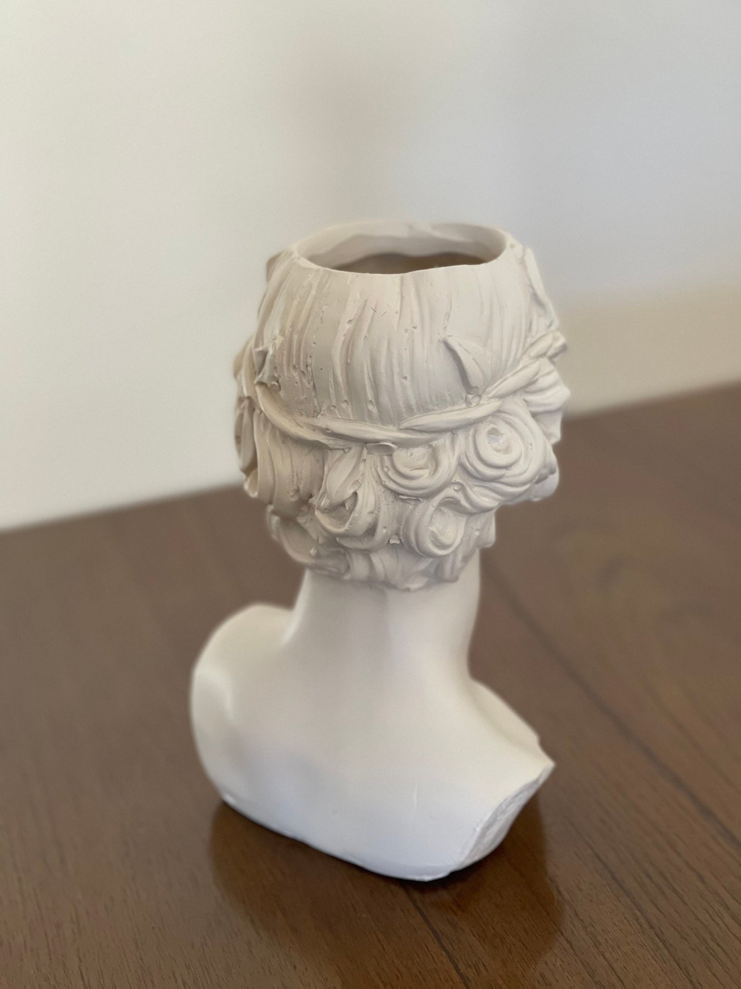 Greek Goddess Male Statue Head Planter, Flower Planter, Ancient Head Sculpture Vase, Roman Venus Vase, Ceasar Bust Planter Mother's Day Gift