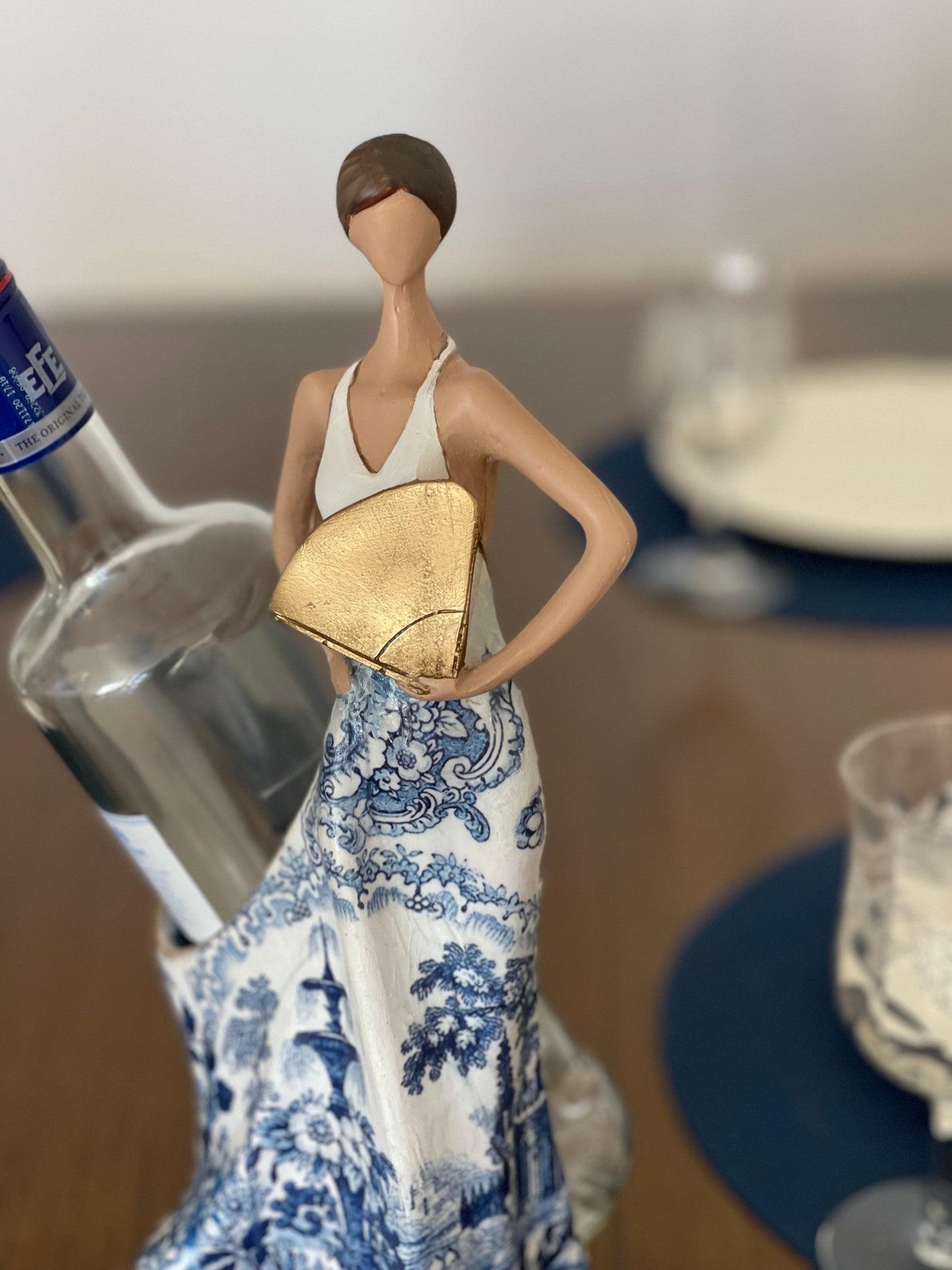 Dancing Queen, Wine bottle holder, Dancing Woman, Tango Dance sculpture, Wine rack, Bottle holder, Wine gift for Valentine's Day