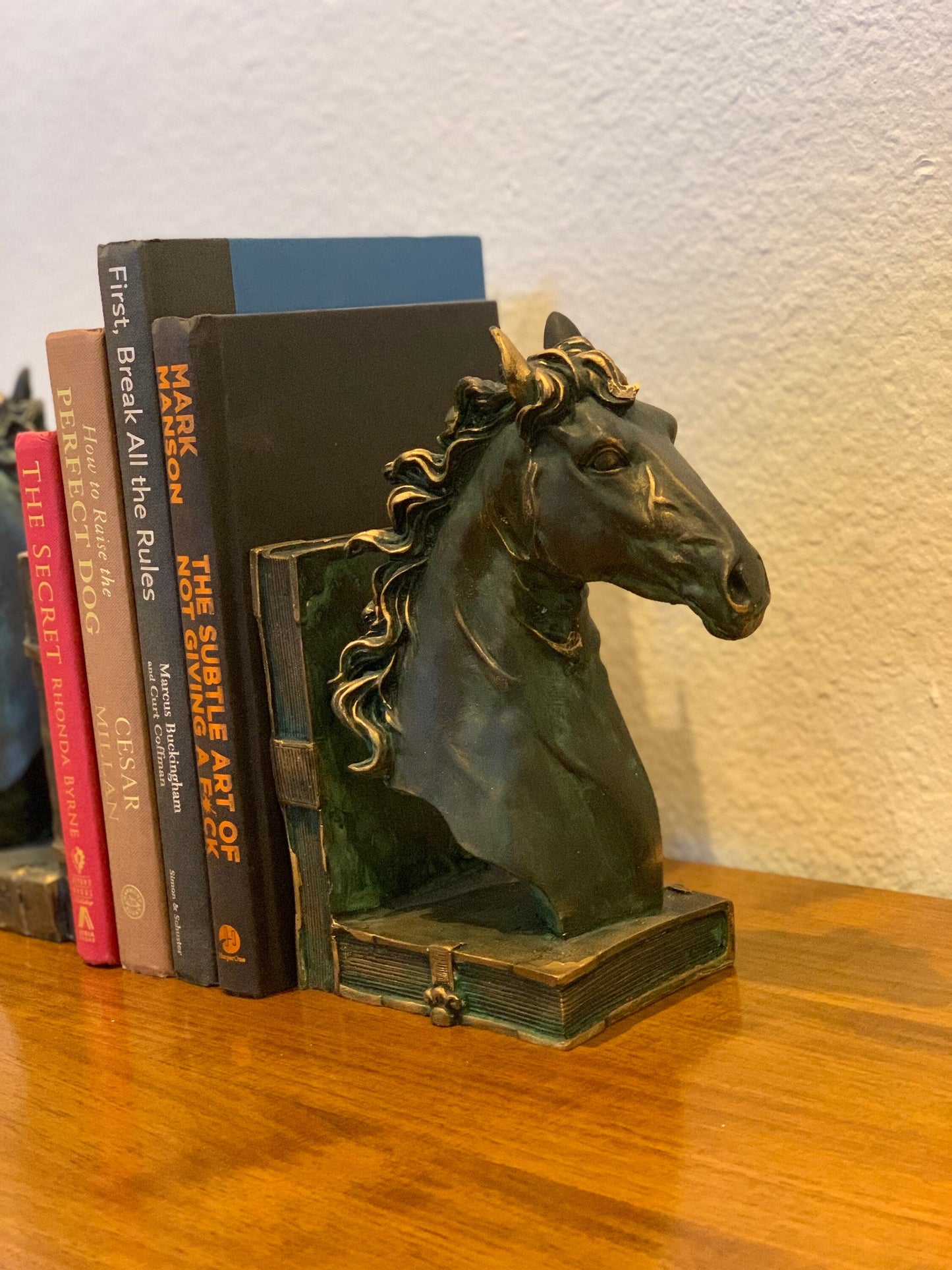 Animal Decor Bookends, Horse Figurines, Bookshelf, Home Office Desk Figurine, Book love gift, Bookcase Design Mother's Day Gift