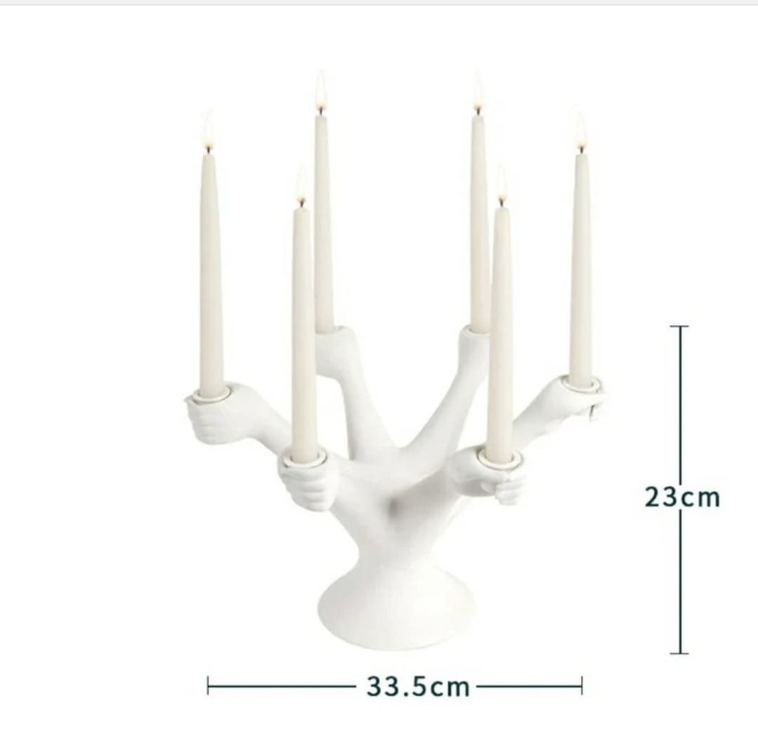 Beautiful Nordic Candelabra, 6 Arm Large Candelabra, Taper Candleholder, Neoclassical Centerpiece, Home Decoration, Gift for Home