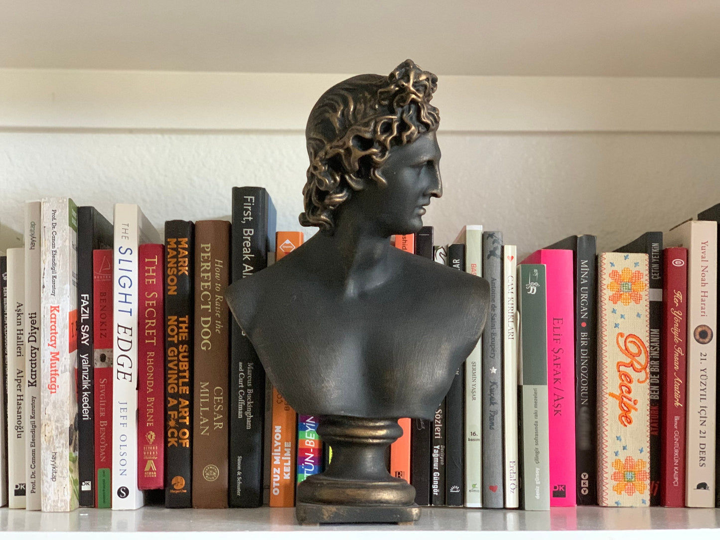 Apollo Bust Sculpture Greek Roman Mythology God Handmade Figurine Statue Mother's Day Gift