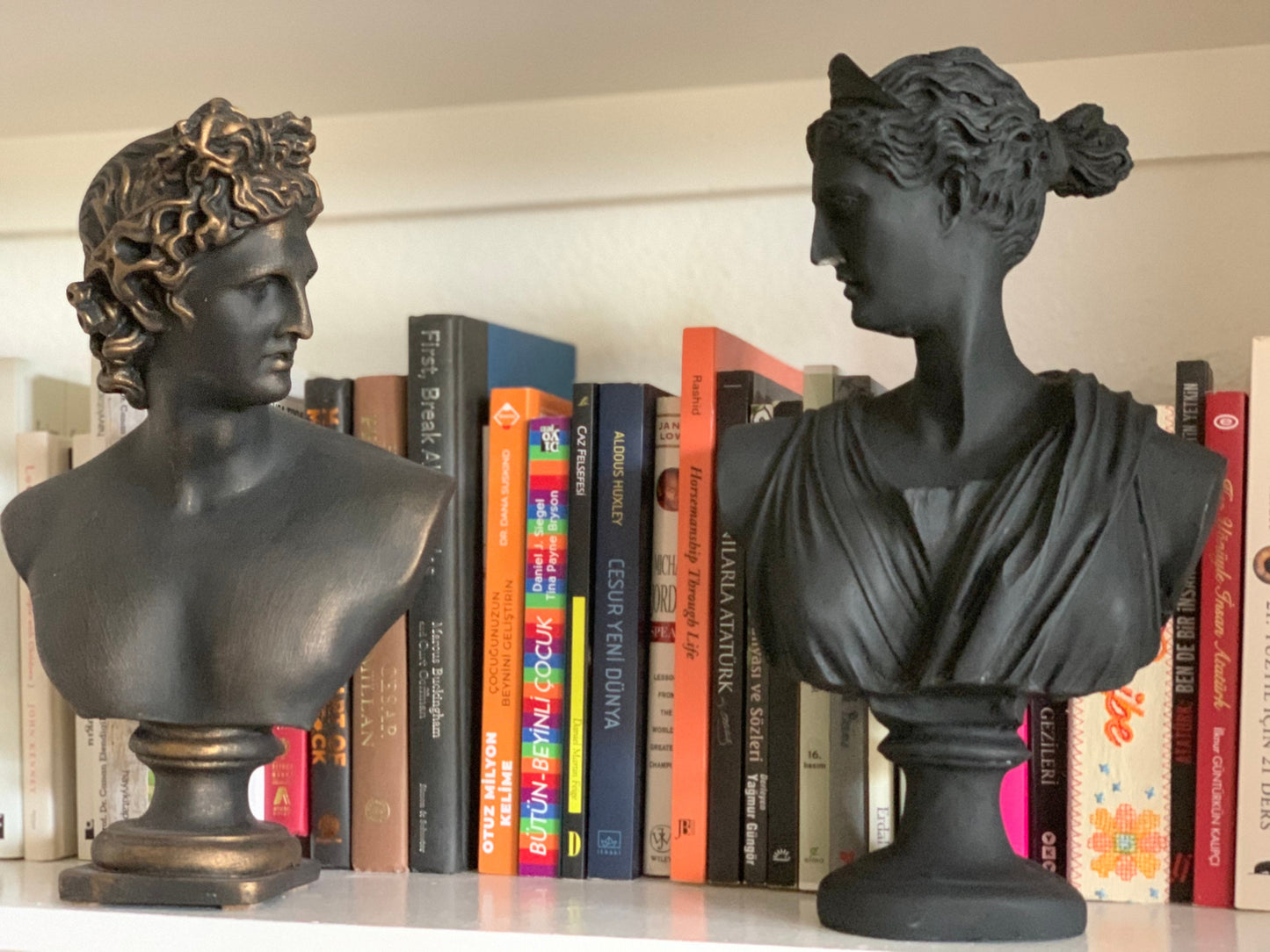 Apollo Bust Sculpture Greek Roman Mythology God Handmade Figurine Statue Mother's Day Gift