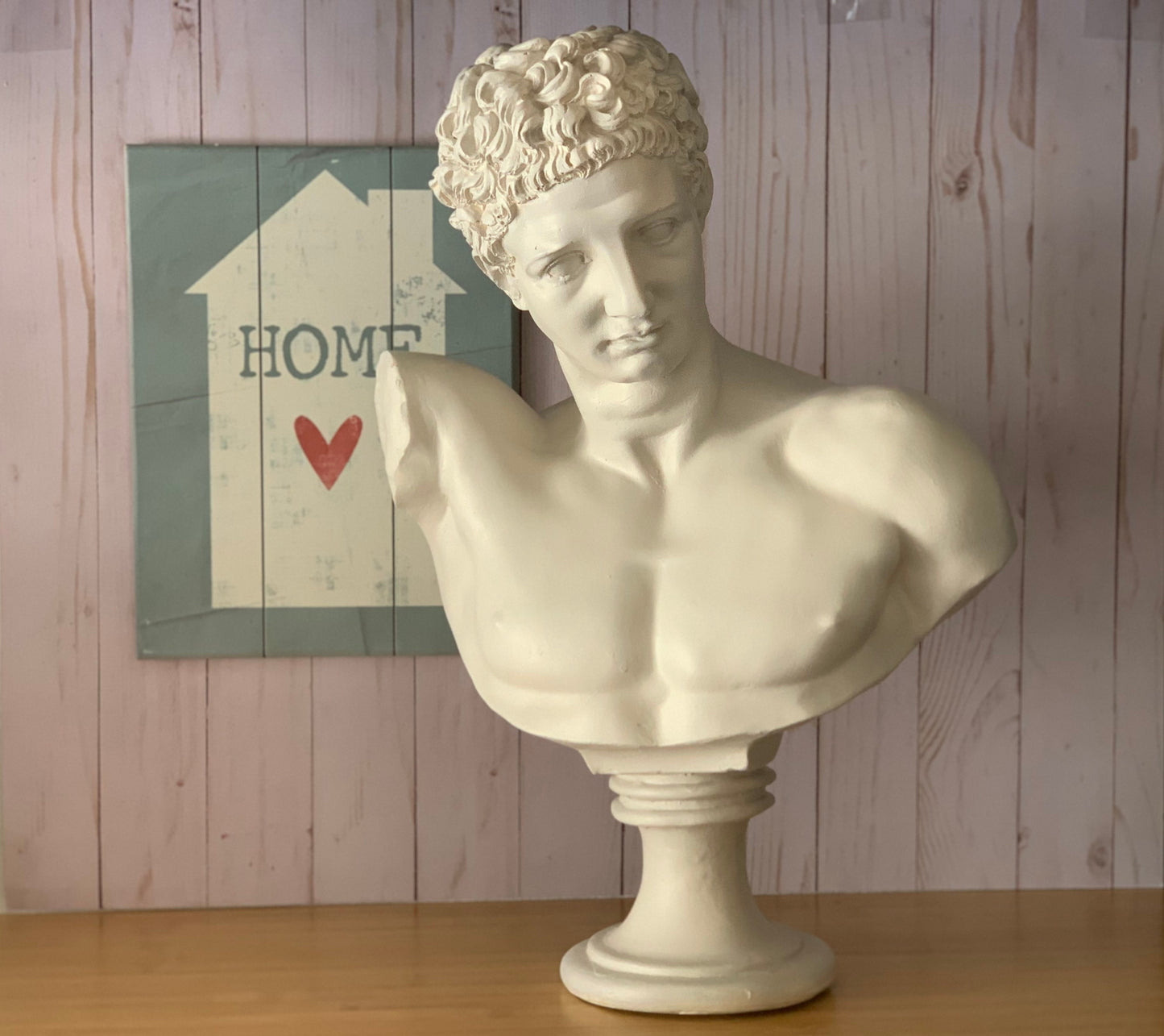 Antic God Hermes Bust Statue, Greek Goddess Male Statue, Ancient Sculpture Bust, Roman Style Sculpture, Grecian History God, Home Decoration
