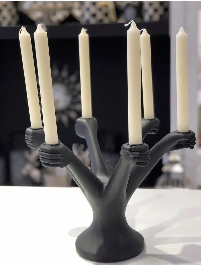 Beautiful Nordic Candelabra, 6 Arm Large Candelabra, Taper Candleholder, Neoclassical Centerpiece, Home Decoration, Gift for Home