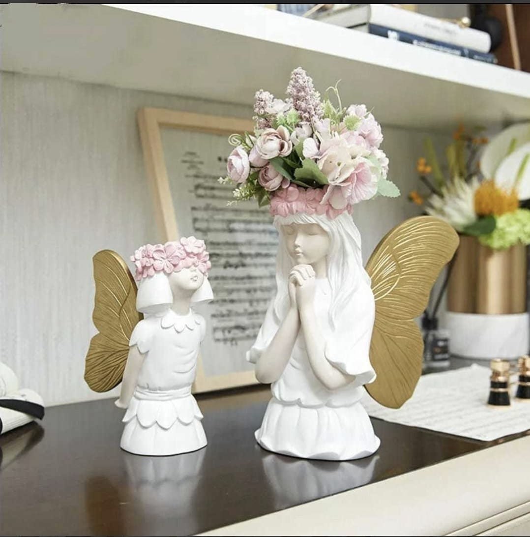 Decorative Open Wings Angel Statue, Praying Angel Girl Statue, Angel Sculpture, Open wings Sculpture, Fairy Girl, The Fairy Tale Sculpture,