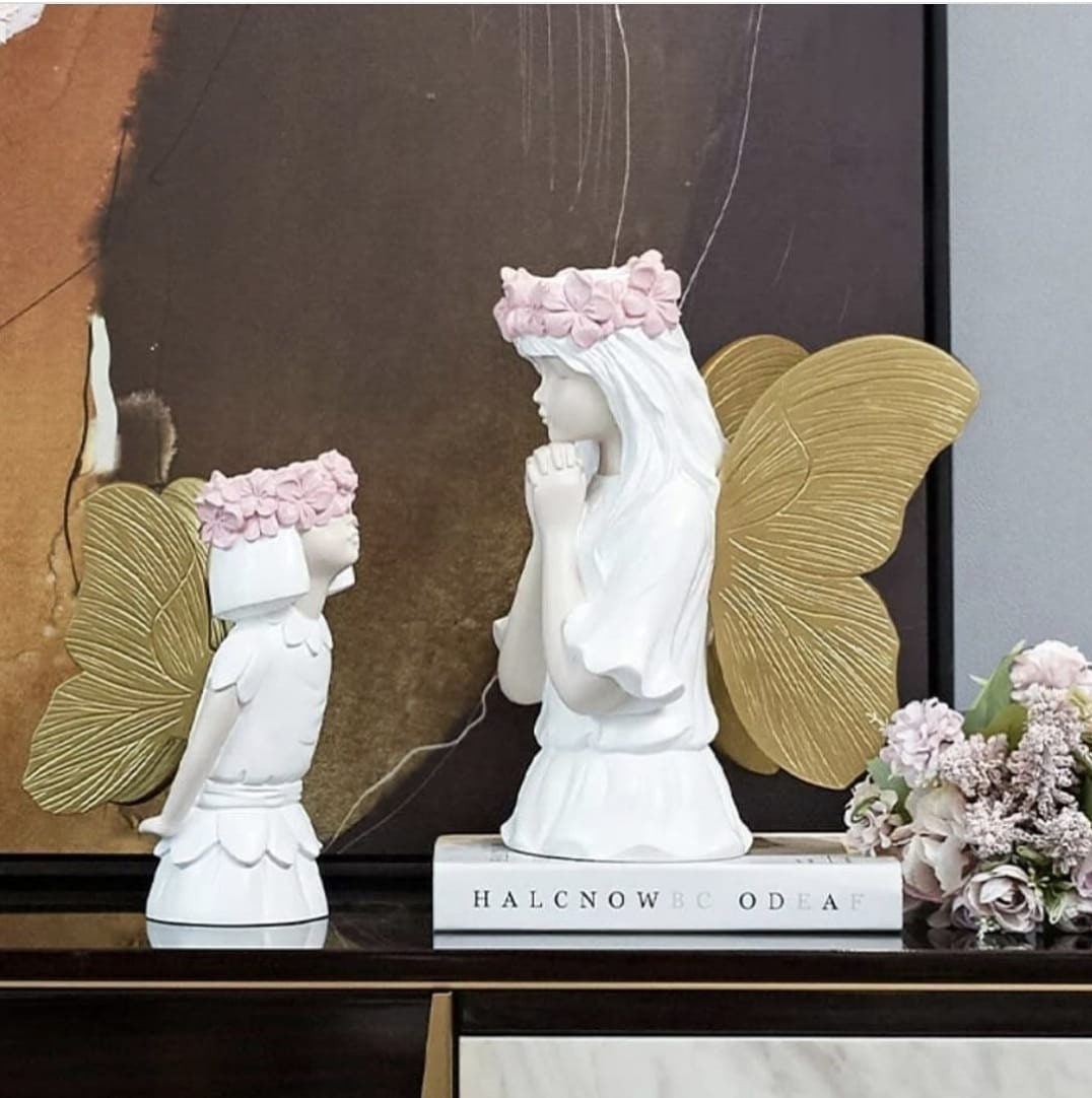 Decorative Open Wings Angel Statue, Praying Angel Girl Statue, Angel Sculpture, Open wings Sculpture, Fairy Girl, The Fairy Tale Sculpture,