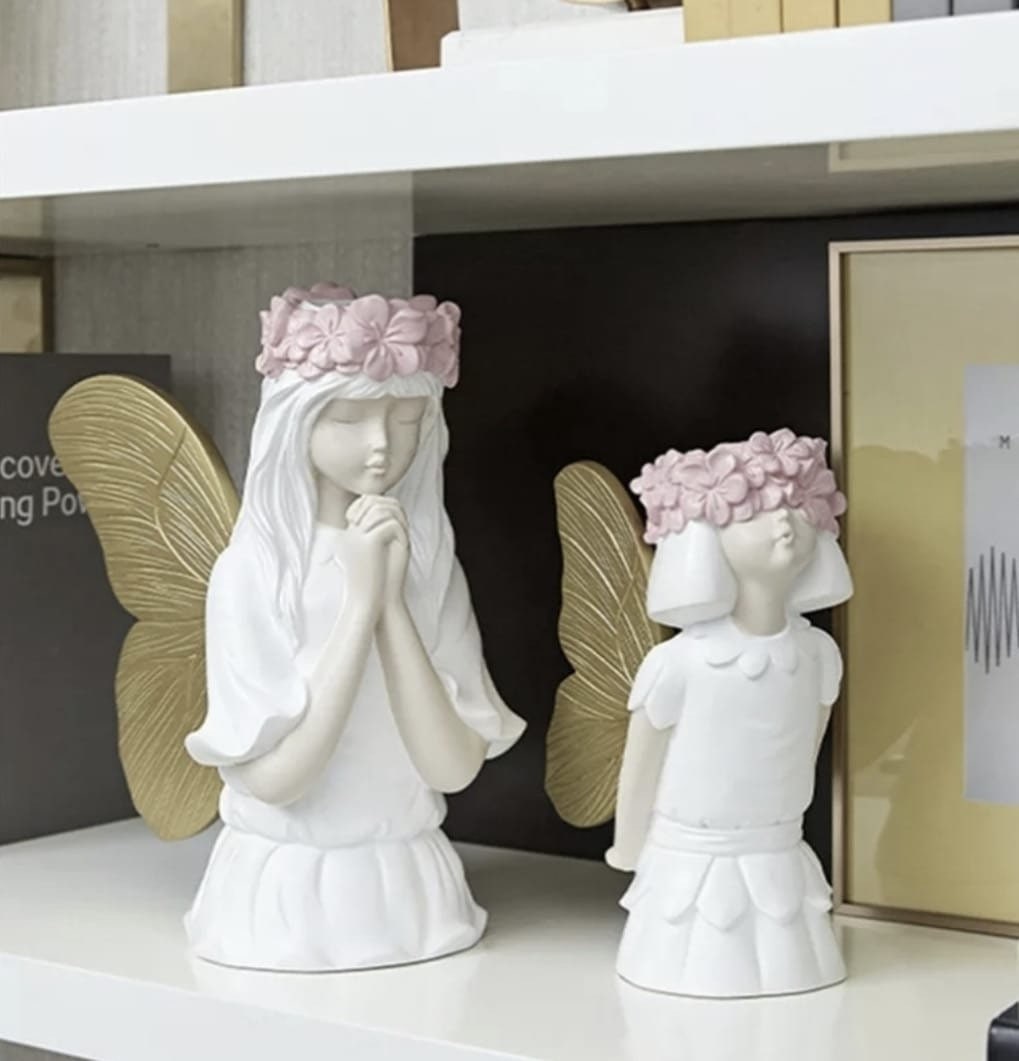 Decorative Open Wings Angel Statue, Praying Angel Girl Statue, Angel Sculpture, Open wings Sculpture, Fairy Girl, The Fairy Tale Sculpture,