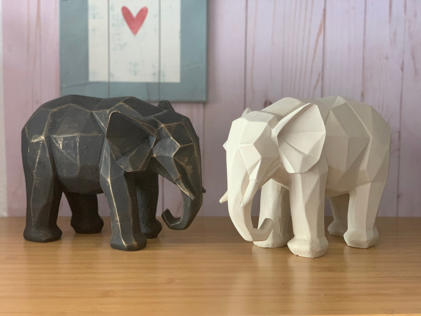 Handmade Geometrical Animal Figurine Sculptures, Giraffe, Toucan, Elephant, Rhino, Safari Jungle Concept, Baby Shower, Cubic Animal Art