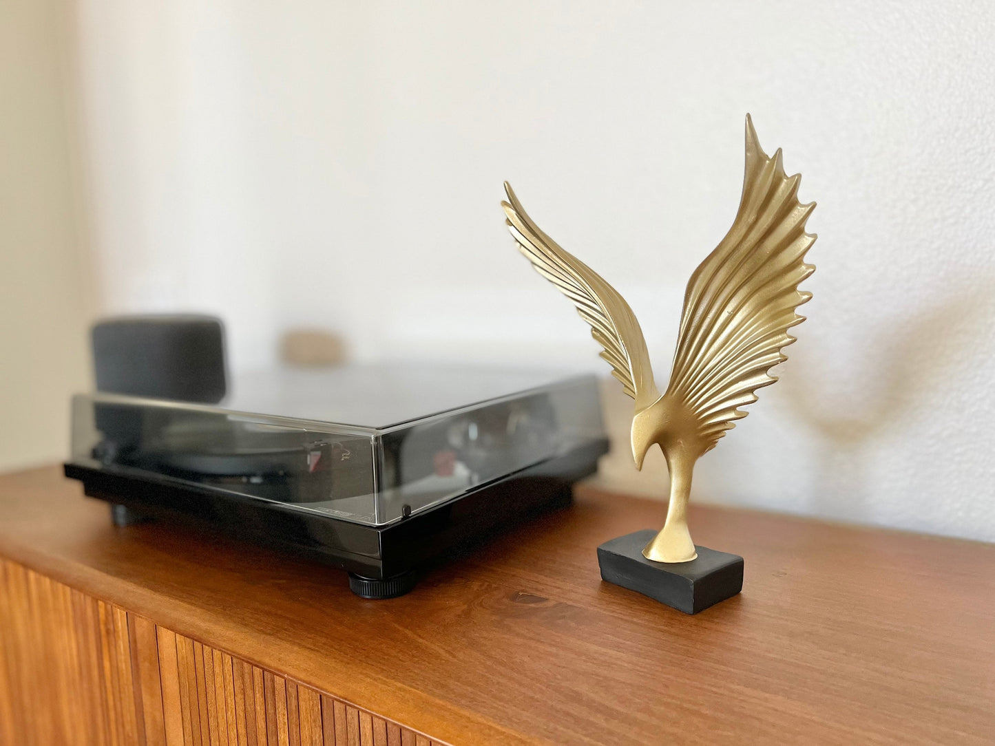 Modern Eagle Art, Abstract Sculptures Home Décor, Modern Day Accents, Black Base, Eagle Wings, Modern Tabletop, Elegant Ornament Decoration