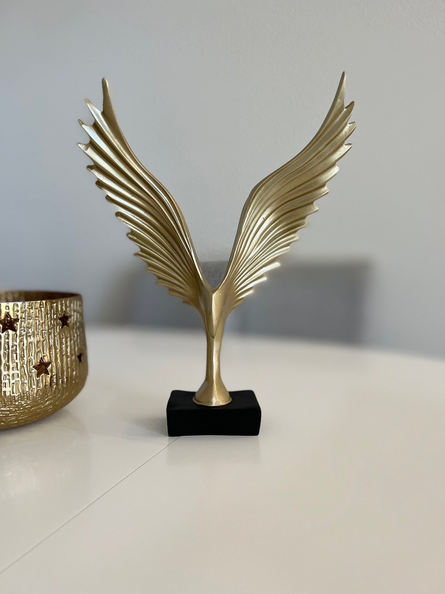 Modern Eagle Art, Abstract Sculptures Home Décor, Modern Day Accents, Black Base, Eagle Wings, Modern Tabletop, Elegant Ornament Decoration