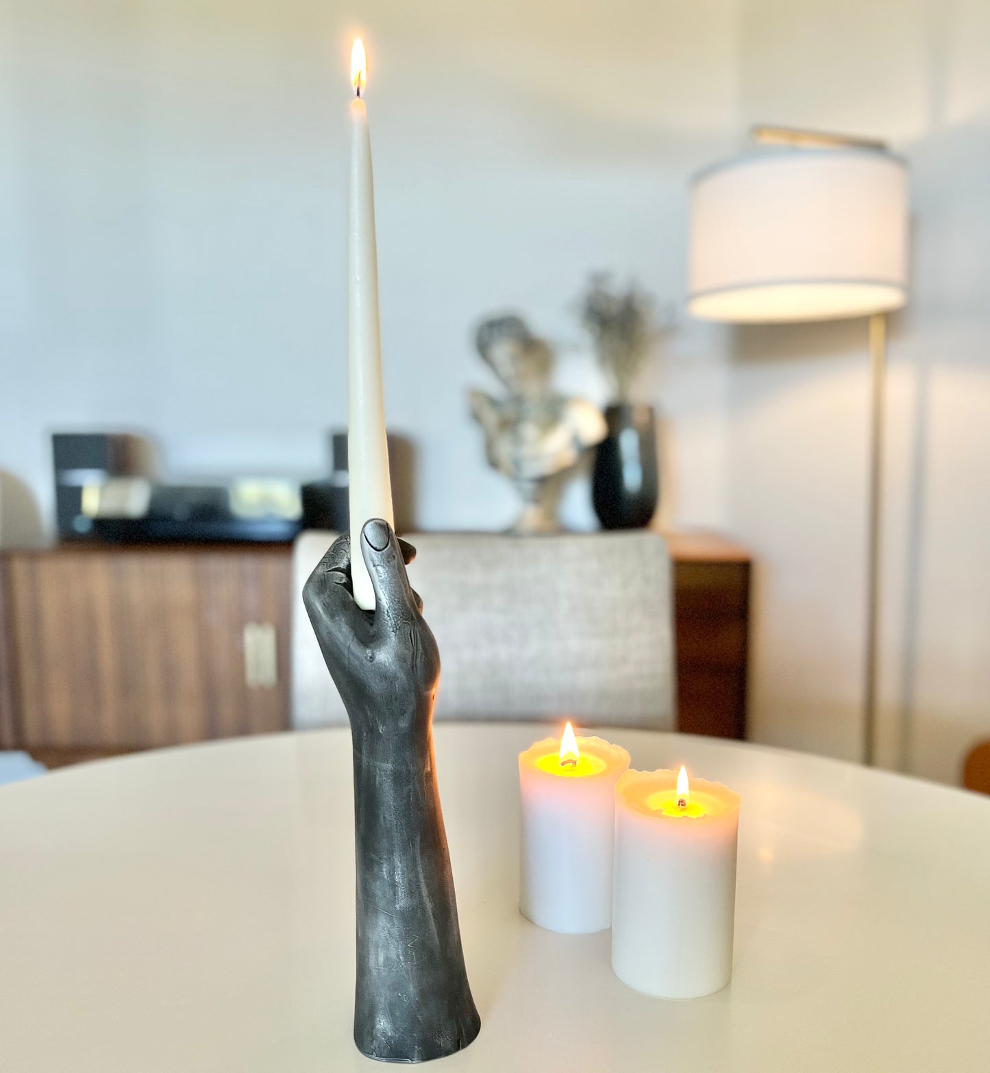 Hand Candlestick Holder. Left Hand