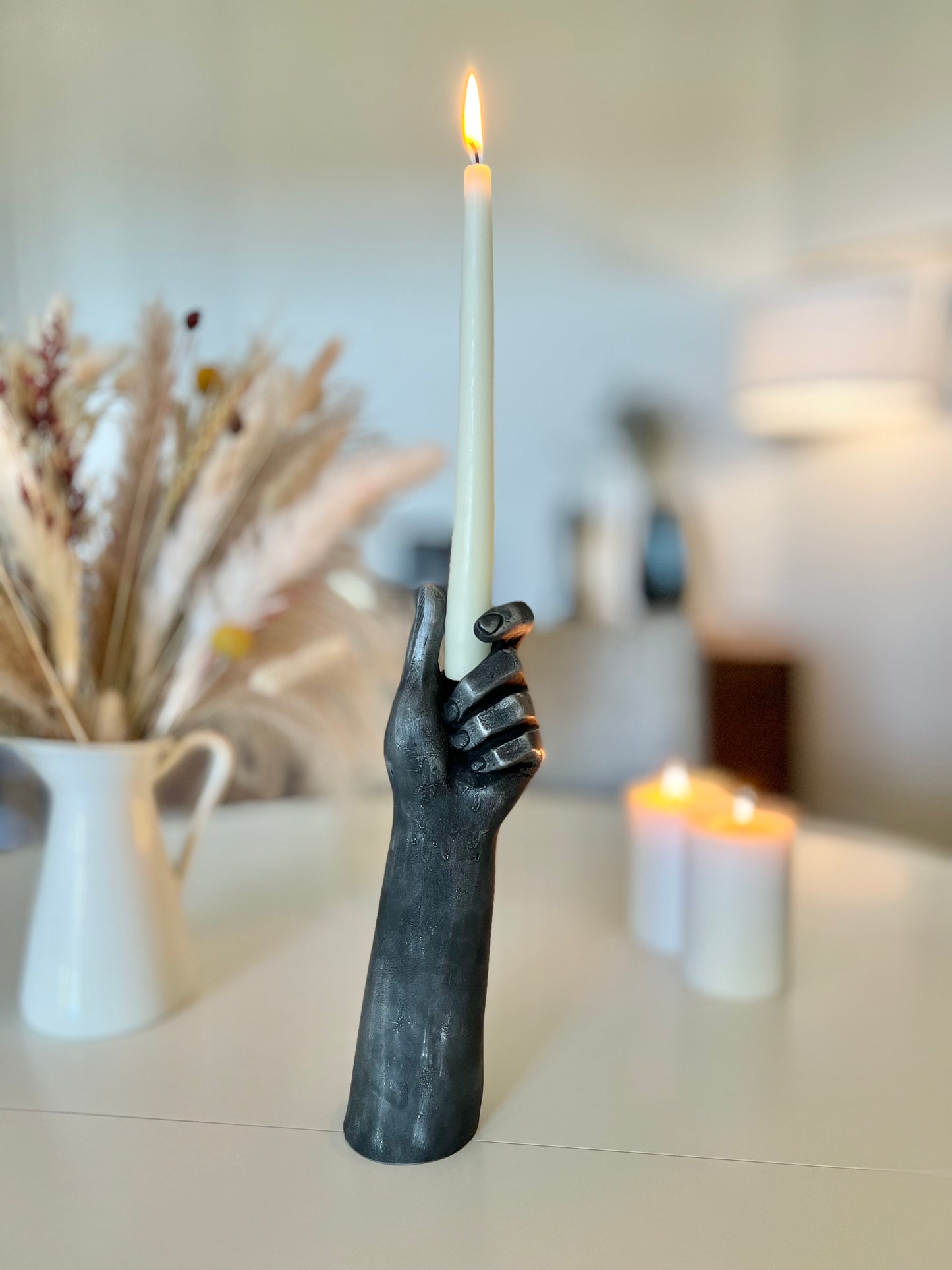 Hand Candlestick Holder. Left Hand