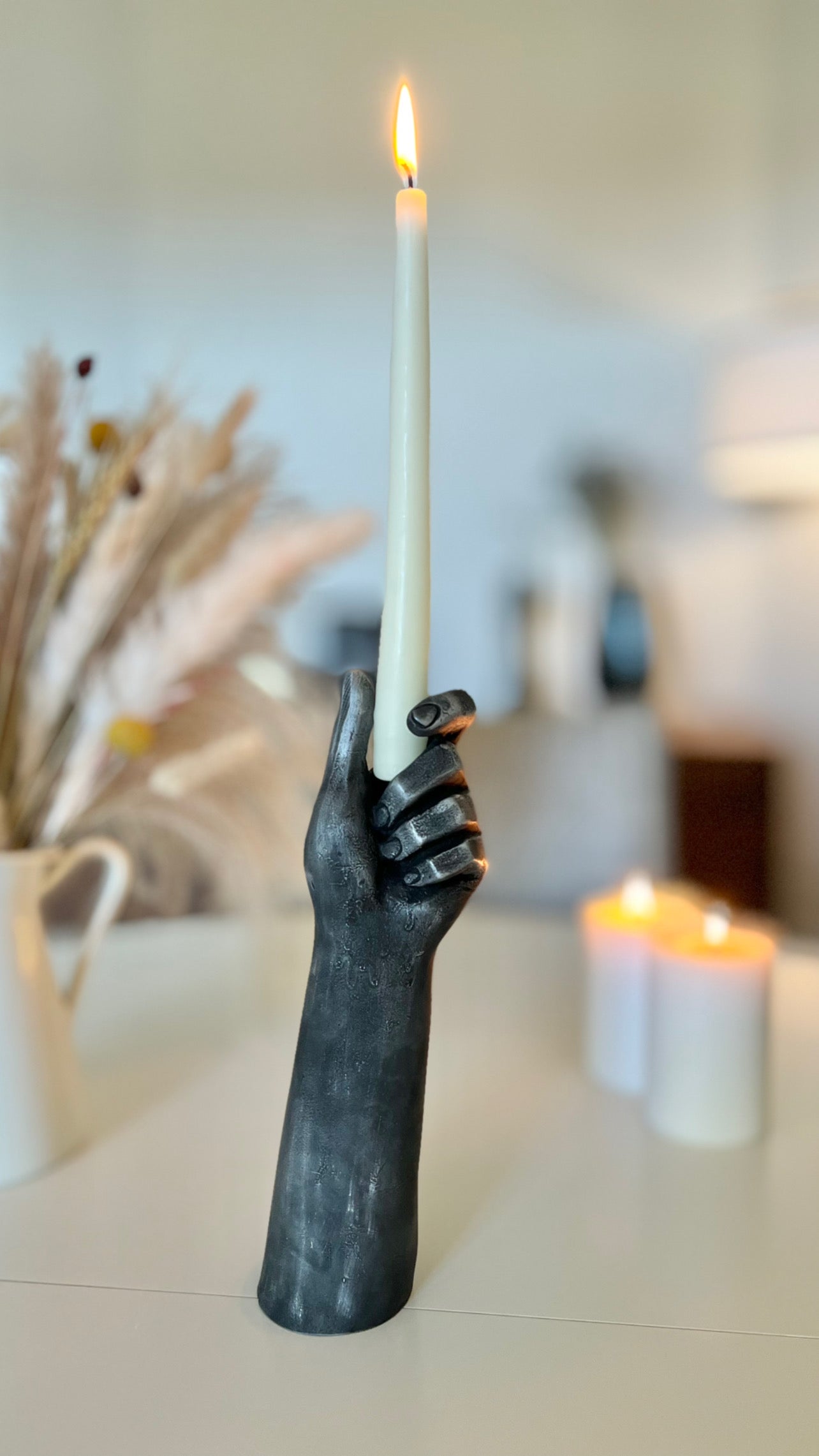 Hand Candlestick Holder. Left Hand