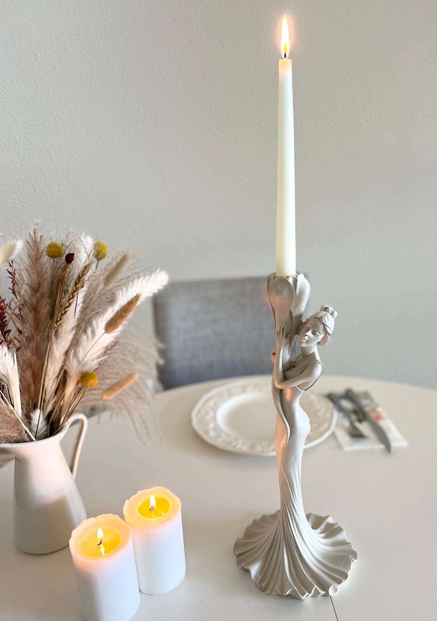 Female Candlestick Holder, Large Candlestick