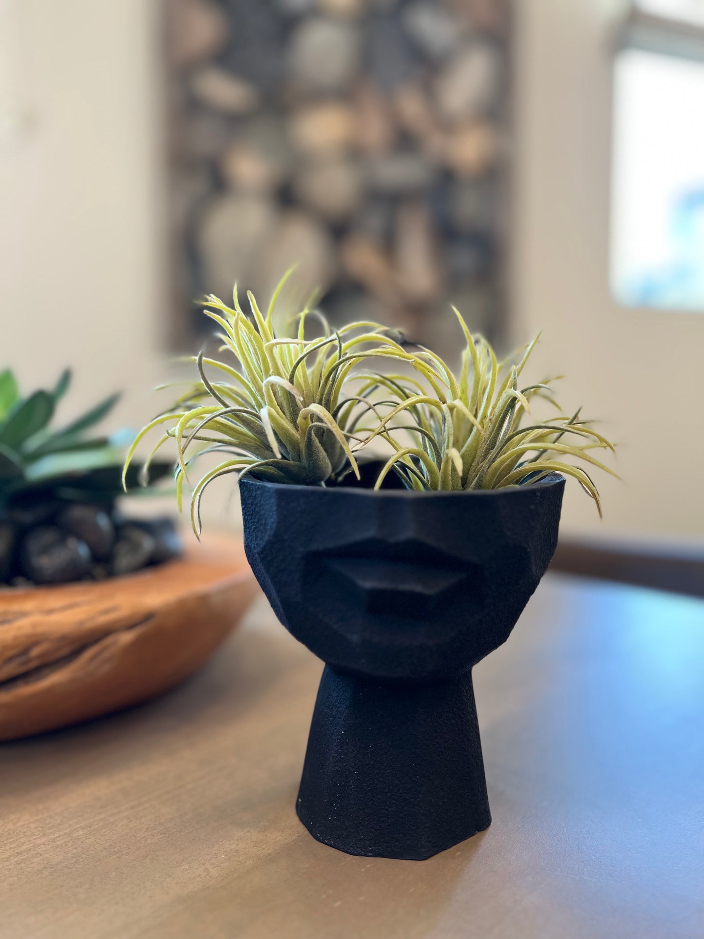 Geometric Design Face Planter, Set of 4