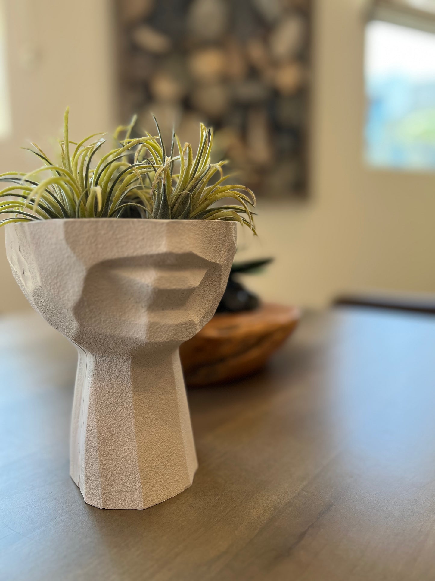 Geometric Design Face Planter, Set of 4