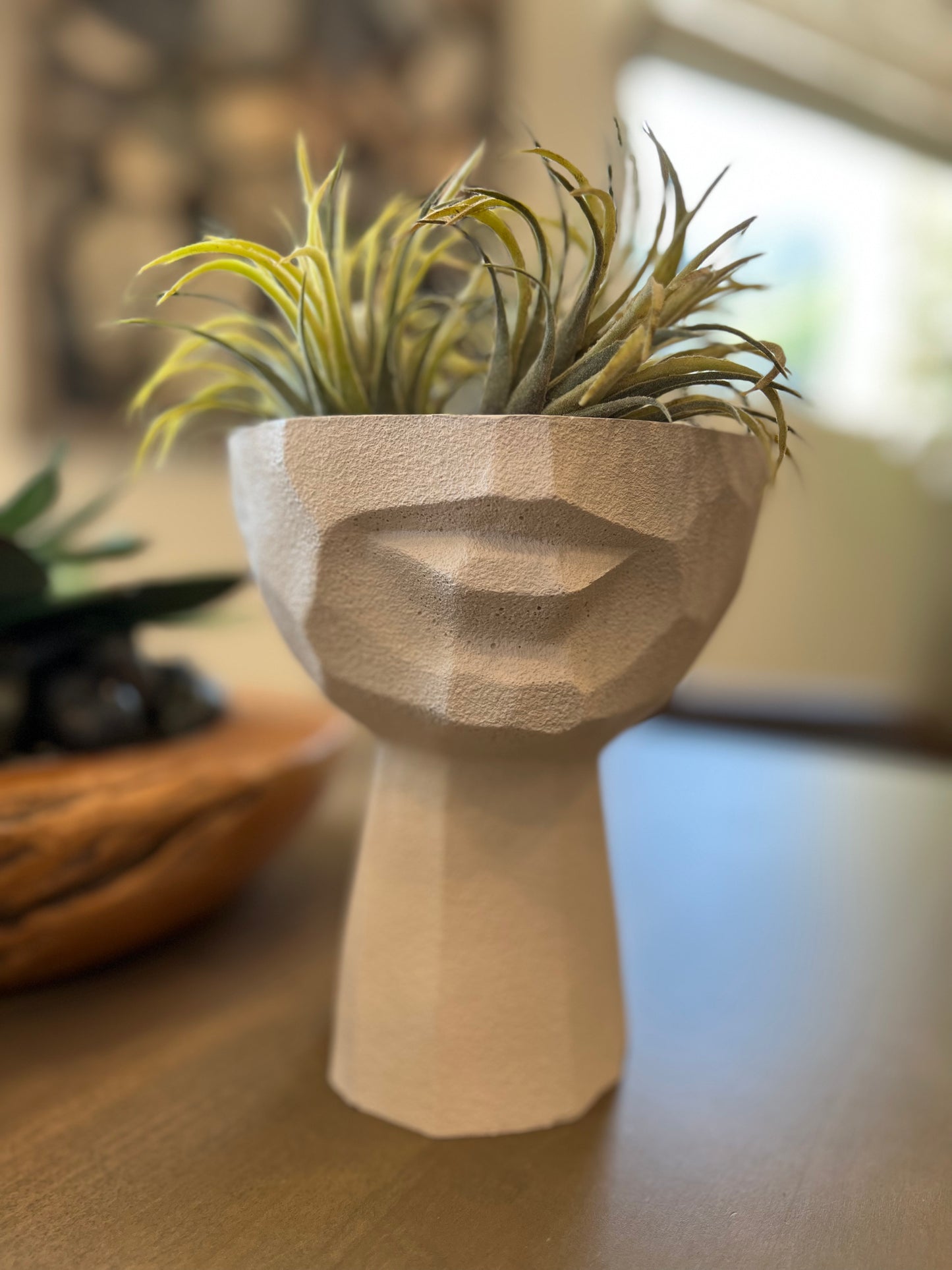 Geometric Design Face Planter, Set of 4