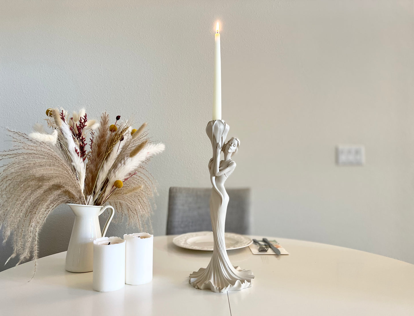 Female Candlestick Holder, Large Candlestick