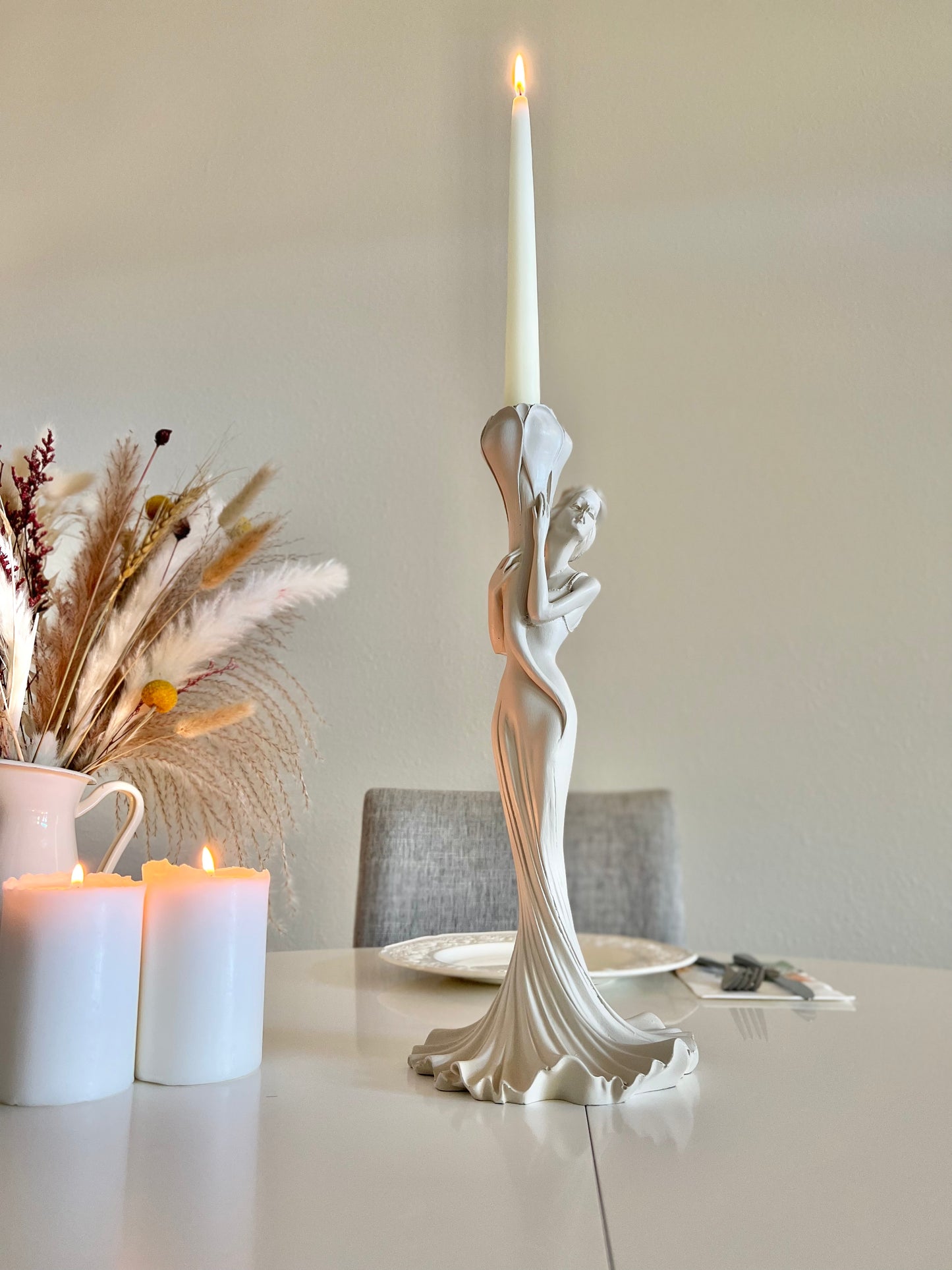 Female Candlestick Holder, Large Candlestick