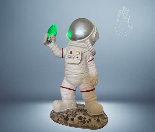 Handcrafted Astronaut Statue - Space Explorer Decor - 11.2 Inches