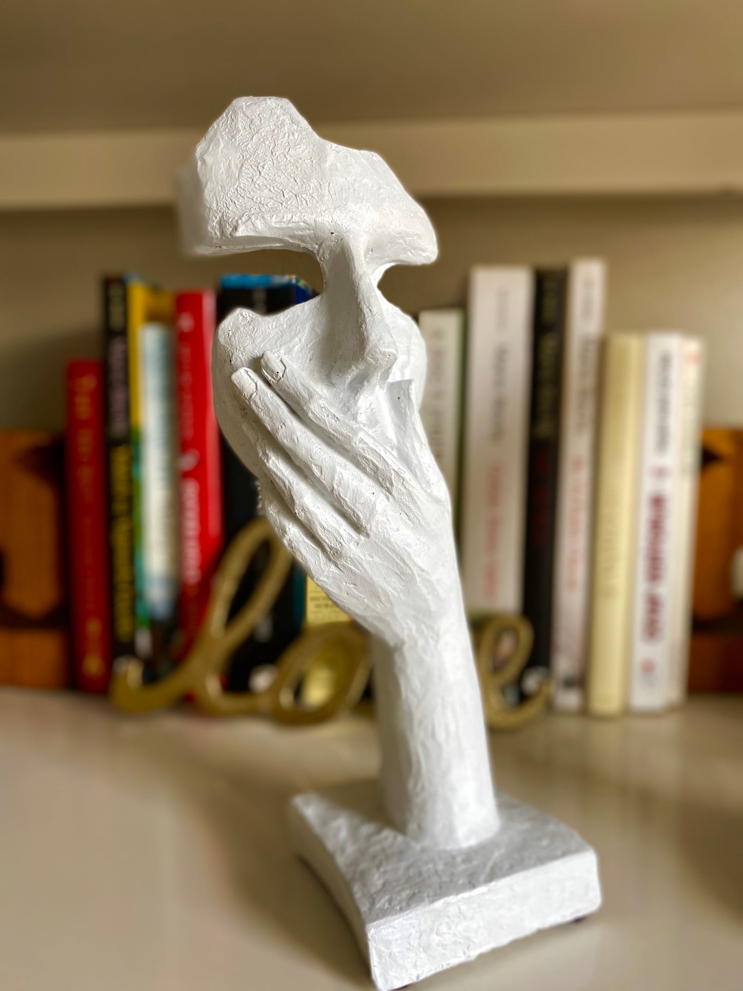 Abstract Face Statues, White, Silent, Shy and Thinker