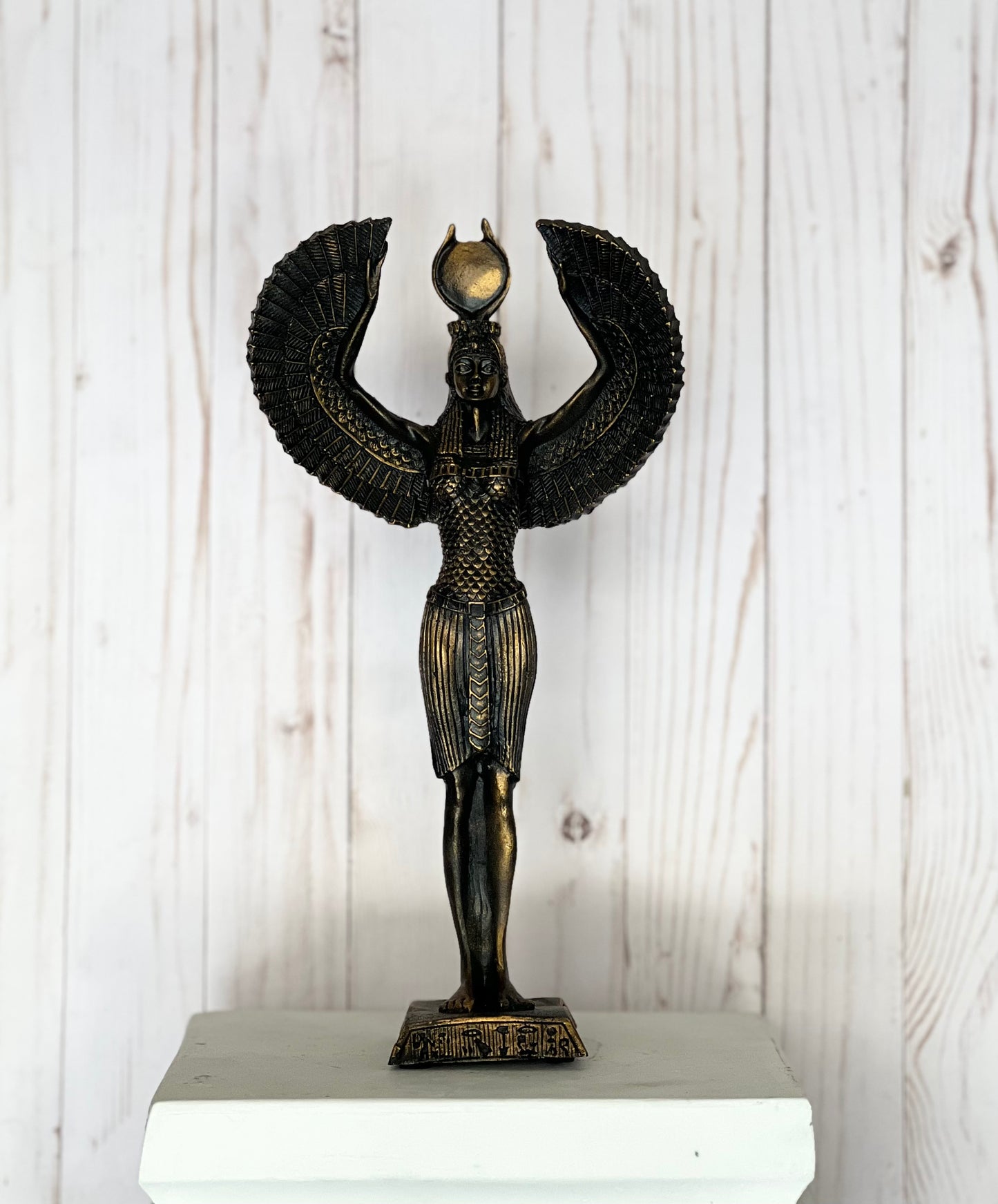 Egyptian Goddess Isis Statue  - Hand Painted Figurine for Home Decor