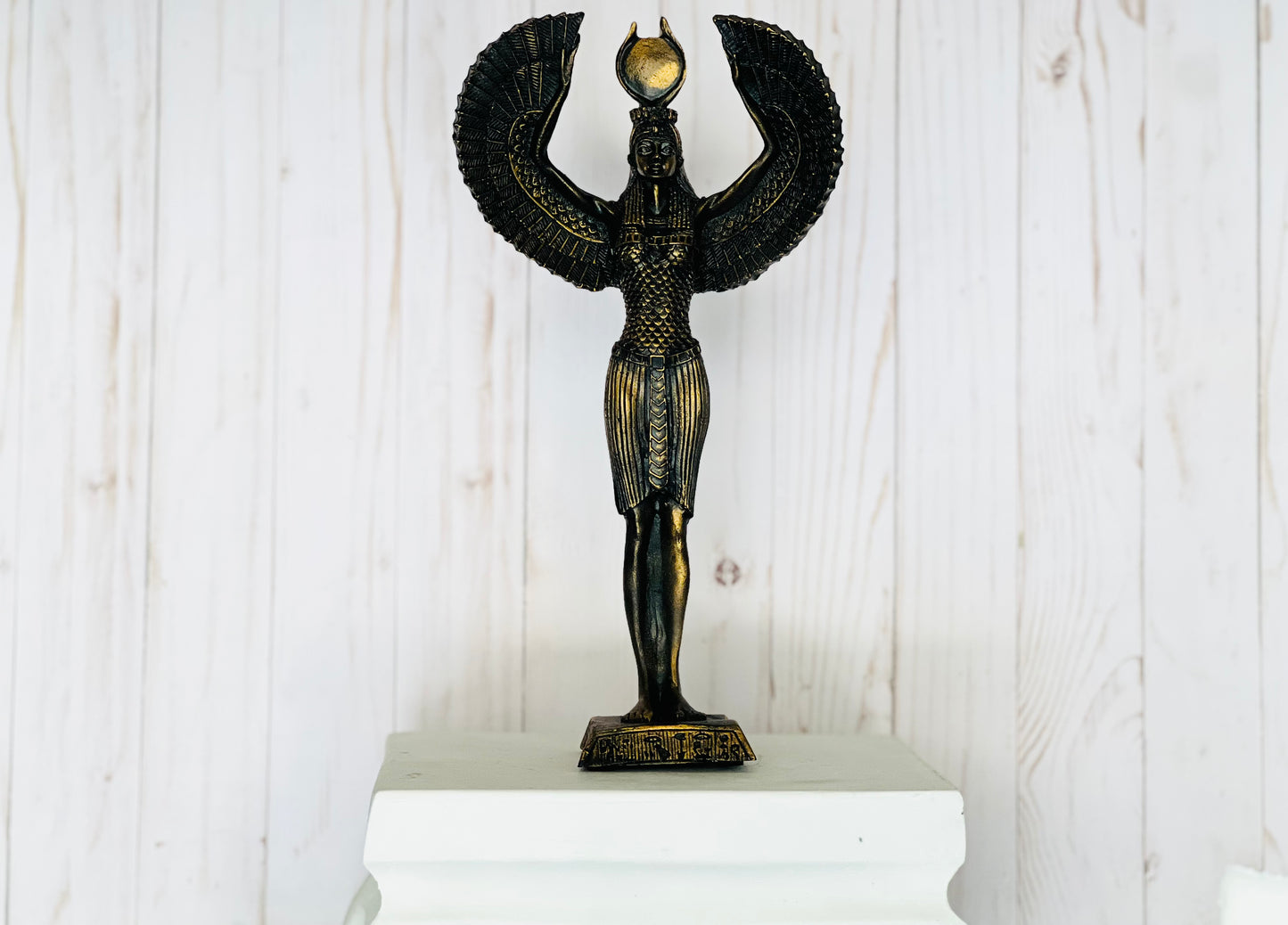 Egyptian Goddess Isis Statue  - Hand Painted Figurine for Home Decor