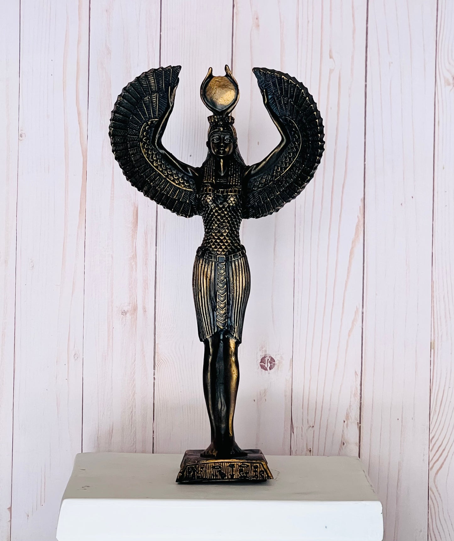 Egyptian Goddess Isis Statue  - Hand Painted Figurine for Home Decor