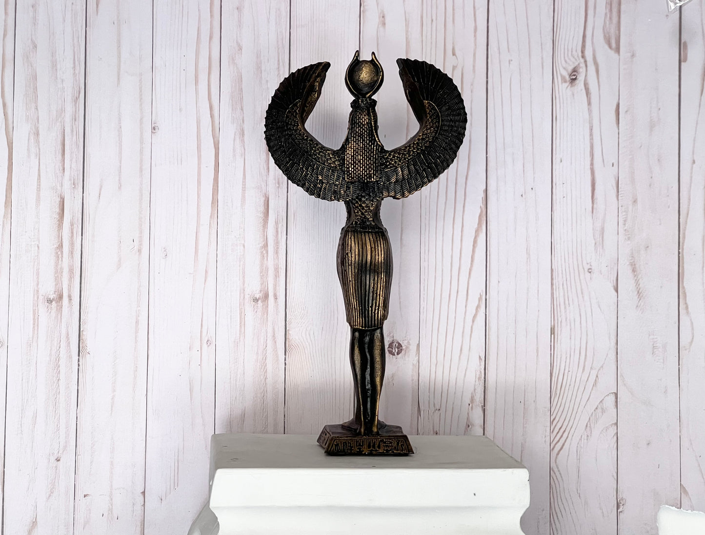 Egyptian Goddess Isis Statue  - Hand Painted Figurine for Home Decor