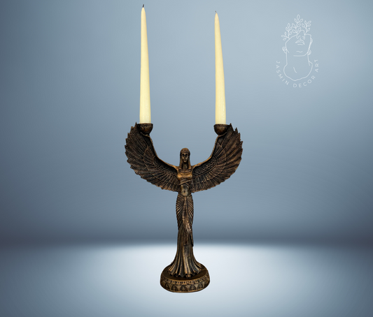 Ancient Egyptian Goddess Isis Candleholder