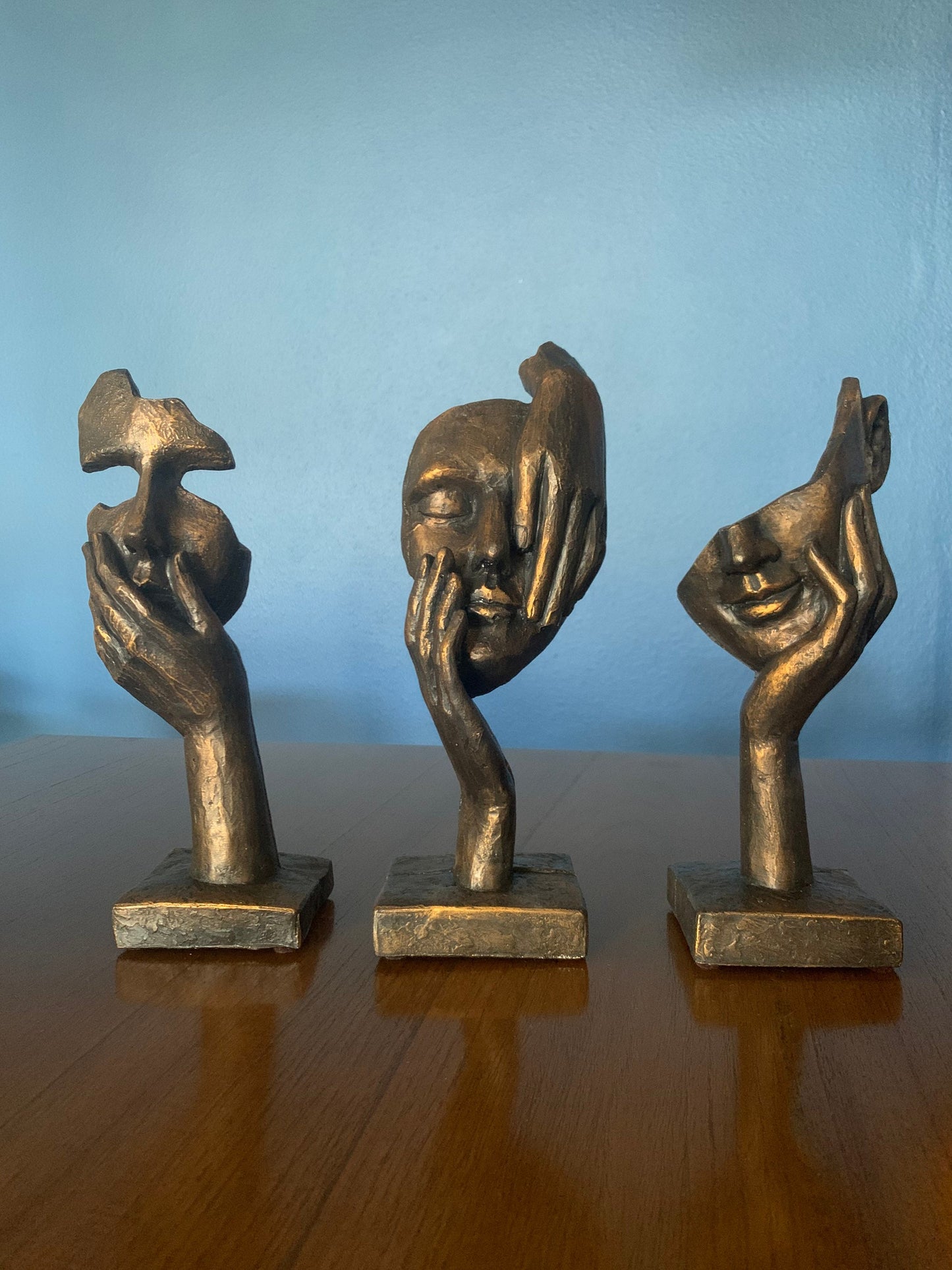 Creative Abstract Decor, Statue Face, Hand Statues, Sculptures Home Office Desk Figurine, Set of 3, Set of 2 Mother's Day Gift