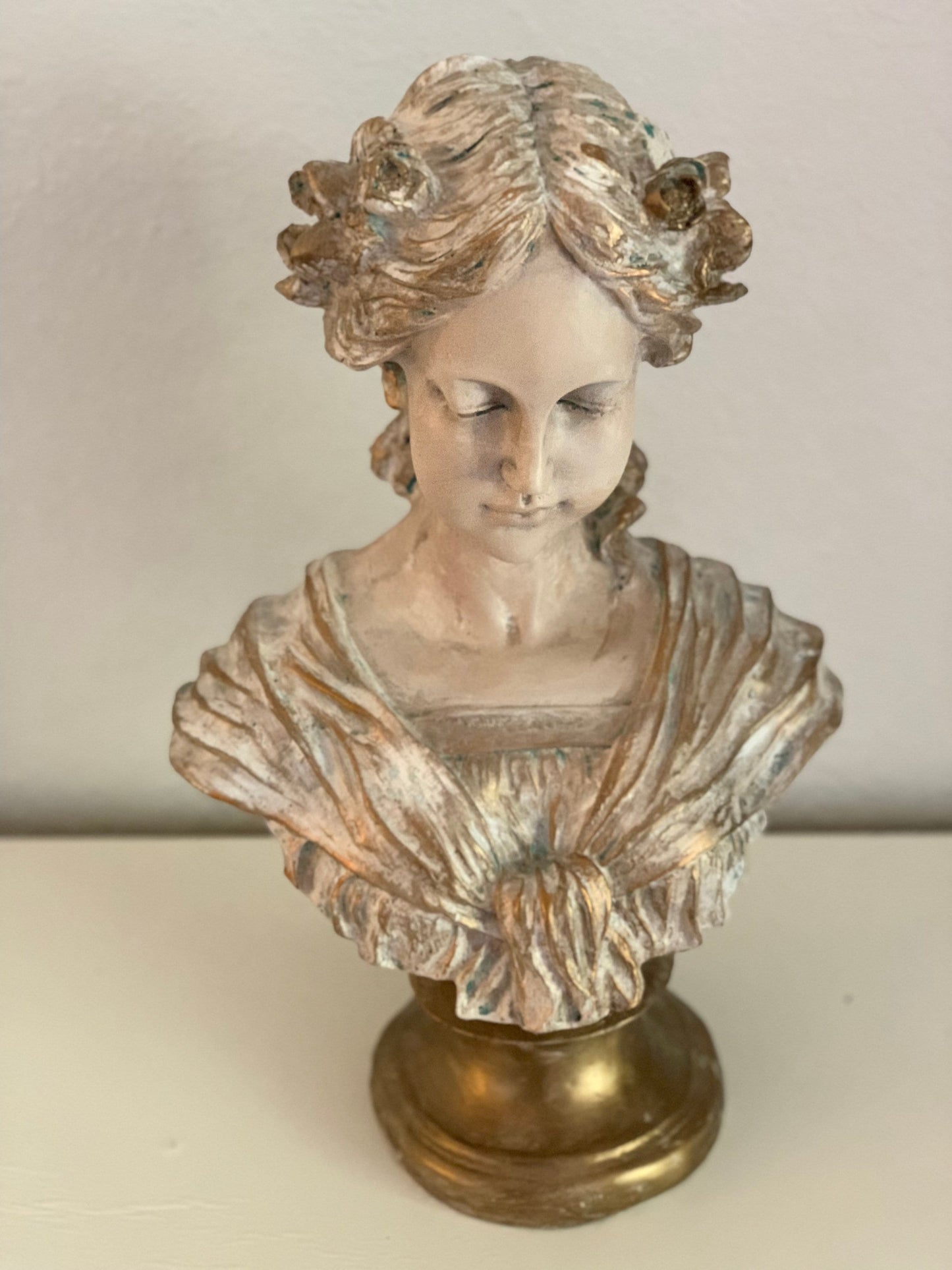 Juliet Statue, 17" Renaissance Sculpture, Beautiful Women Bust, French Baroque Style Mother's Day Gift