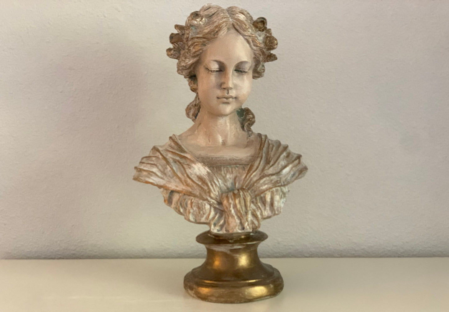 Juliet Statue, 17" Renaissance Sculpture, Beautiful Women Bust, French Baroque Style Mother's Day Gift