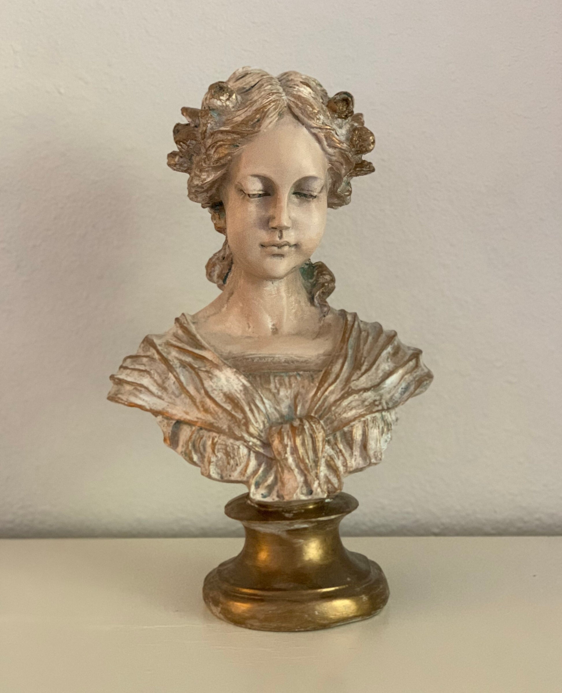 Juliet Statue, 17" Renaissance Sculpture, Beautiful Women Bust, French Baroque Style Mother's Day Gift