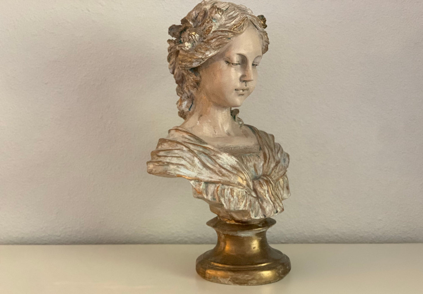 Juliet Statue, 17" Renaissance Sculpture, Beautiful Women Bust, French Baroque Style Mother's Day Gift