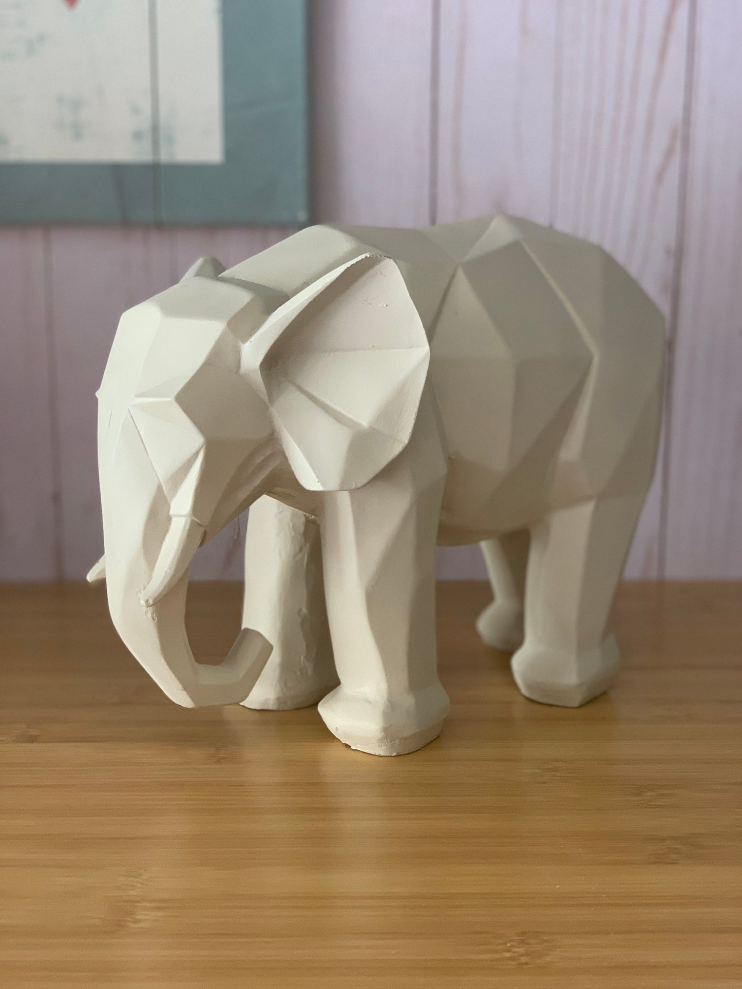 Handmade Geometrical Animal Figurine Sculptures, Giraffe, Toucan, Elephant, Rhino, Safari Jungle Concept, Baby Shower, Cubic Animal Art